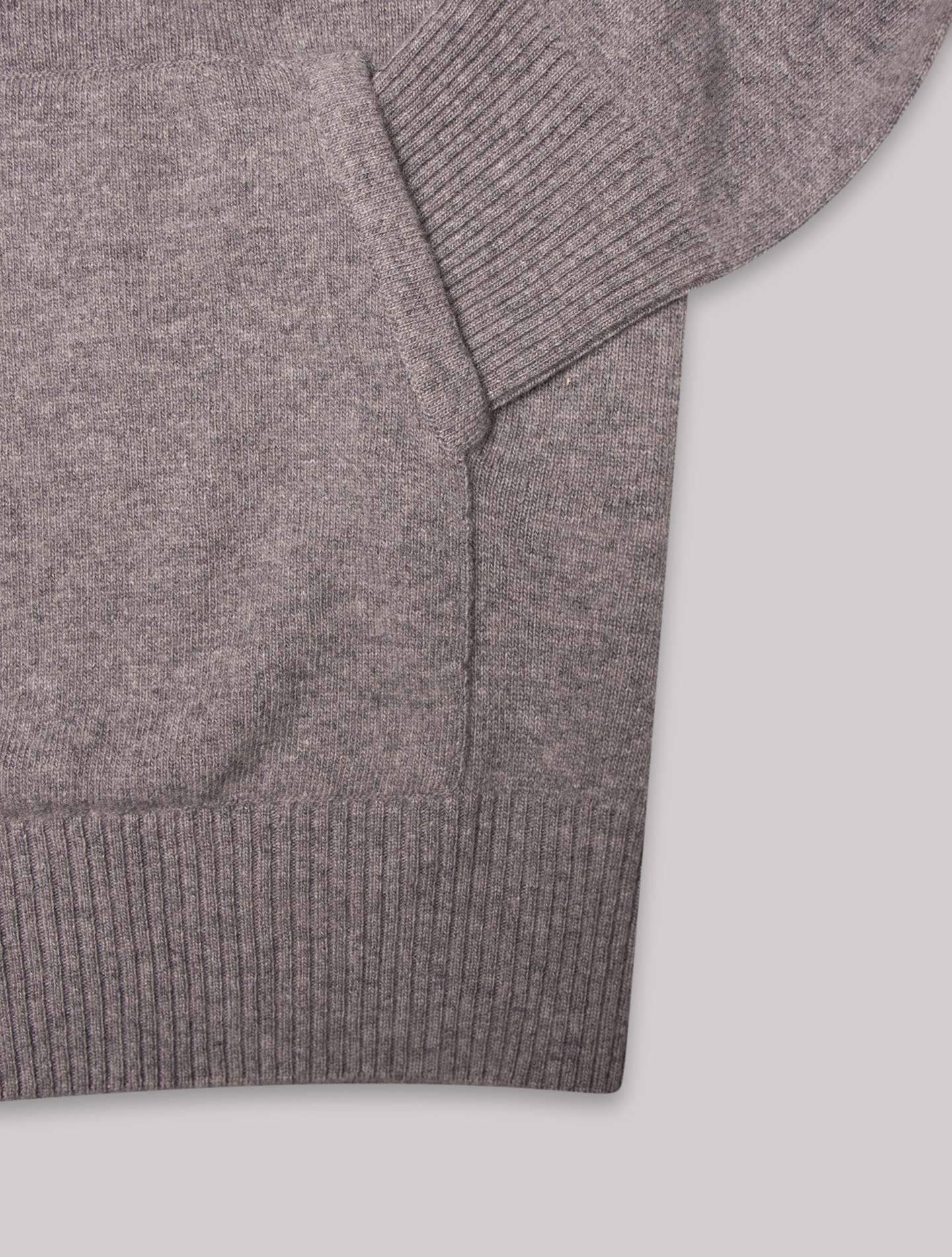 Grey Knitted Hoodie Sweater