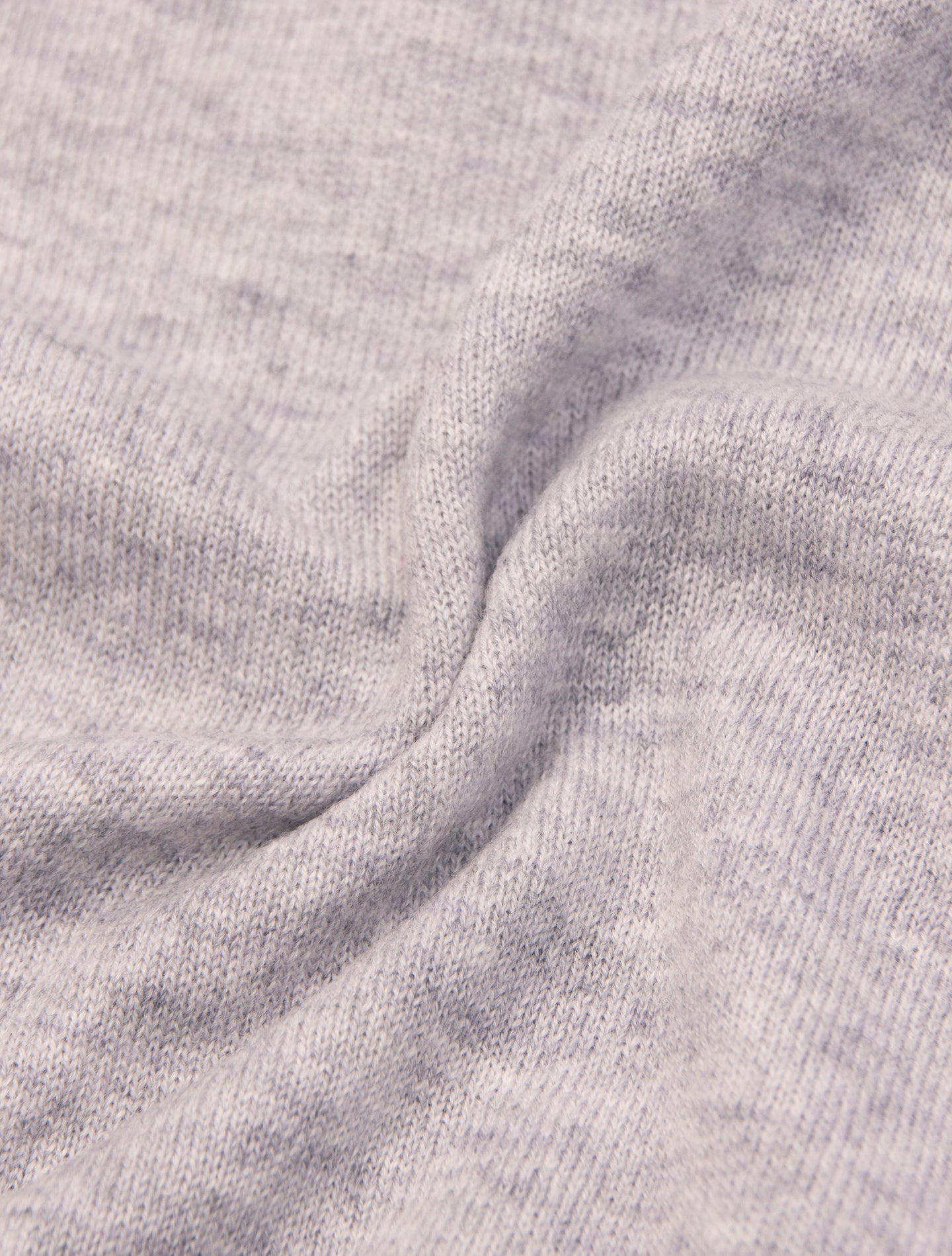 Grey Light Knitted Cashmere Crewneck Sweater | Gabucci