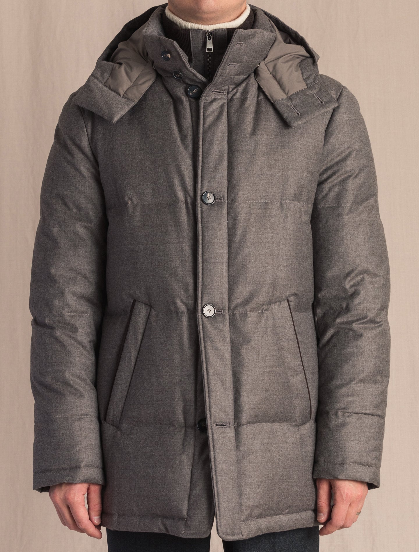 Grey Mante Down Jacket | Gabucci