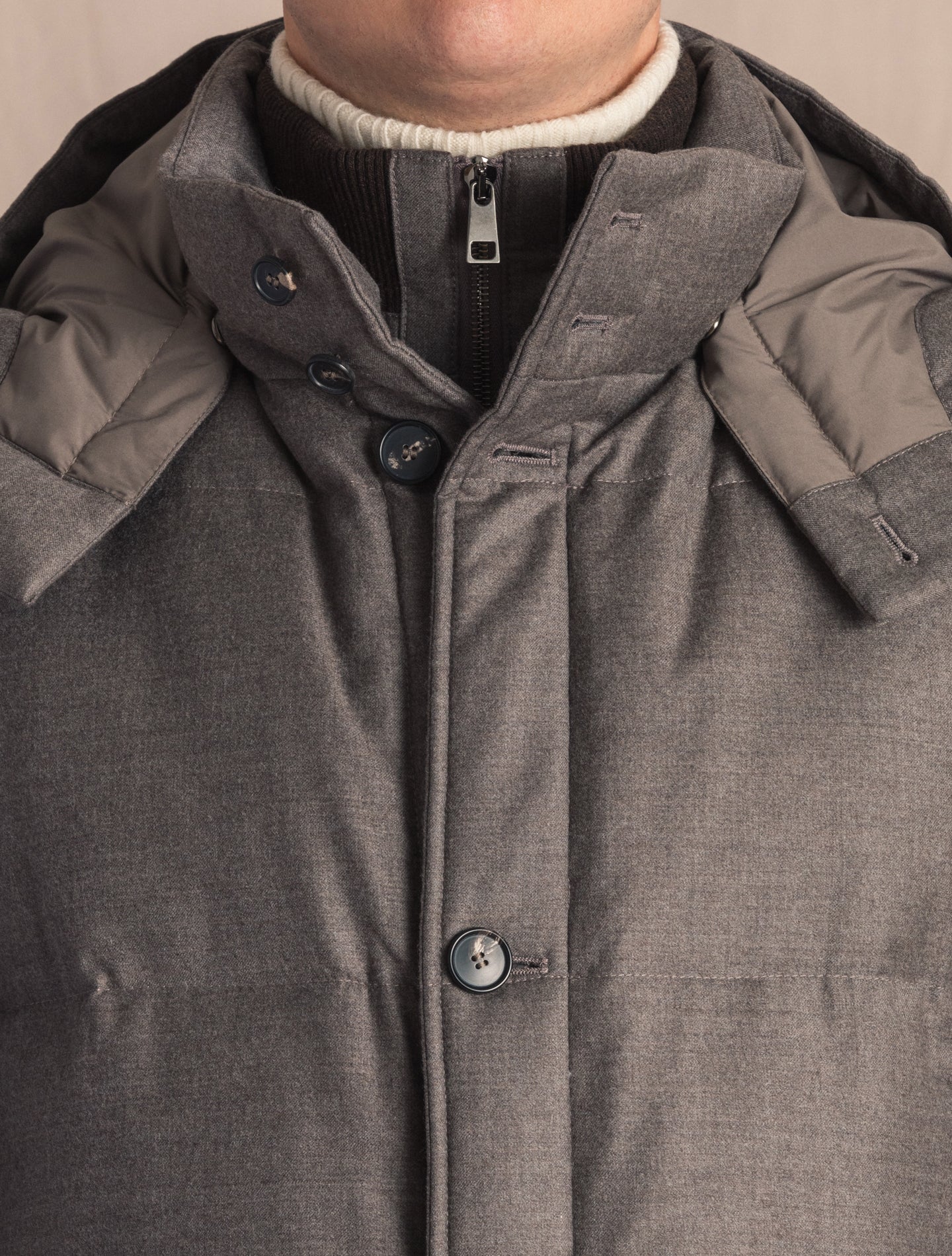 Grey Mante Down Jacket | Gabucci