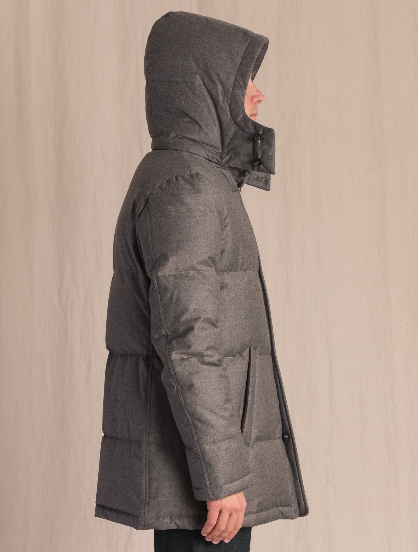 Grey Mante Down Jacket | Gabucci