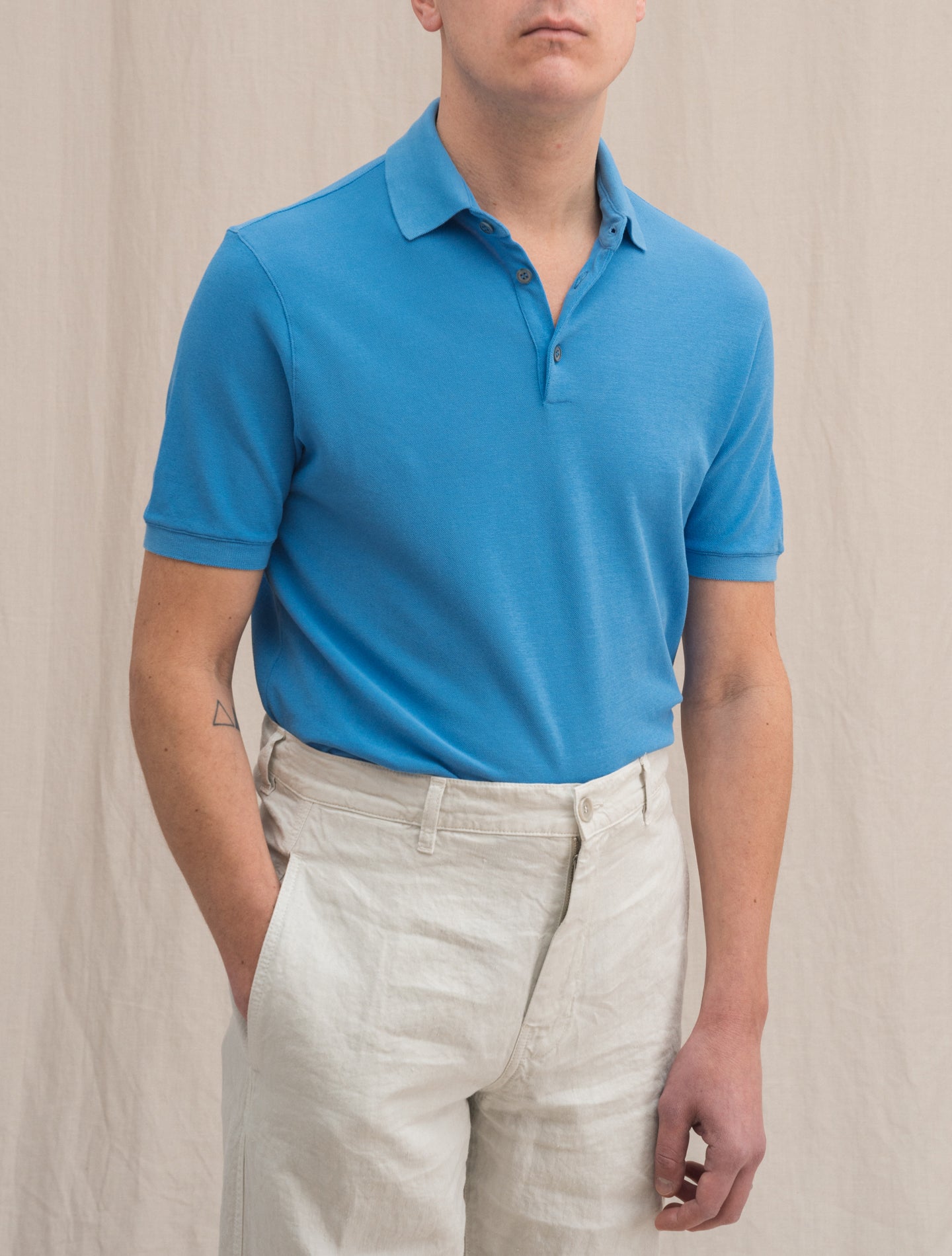 Ice Cotton Polo Shirt SS Light Blue Zanone Polo shirts 48