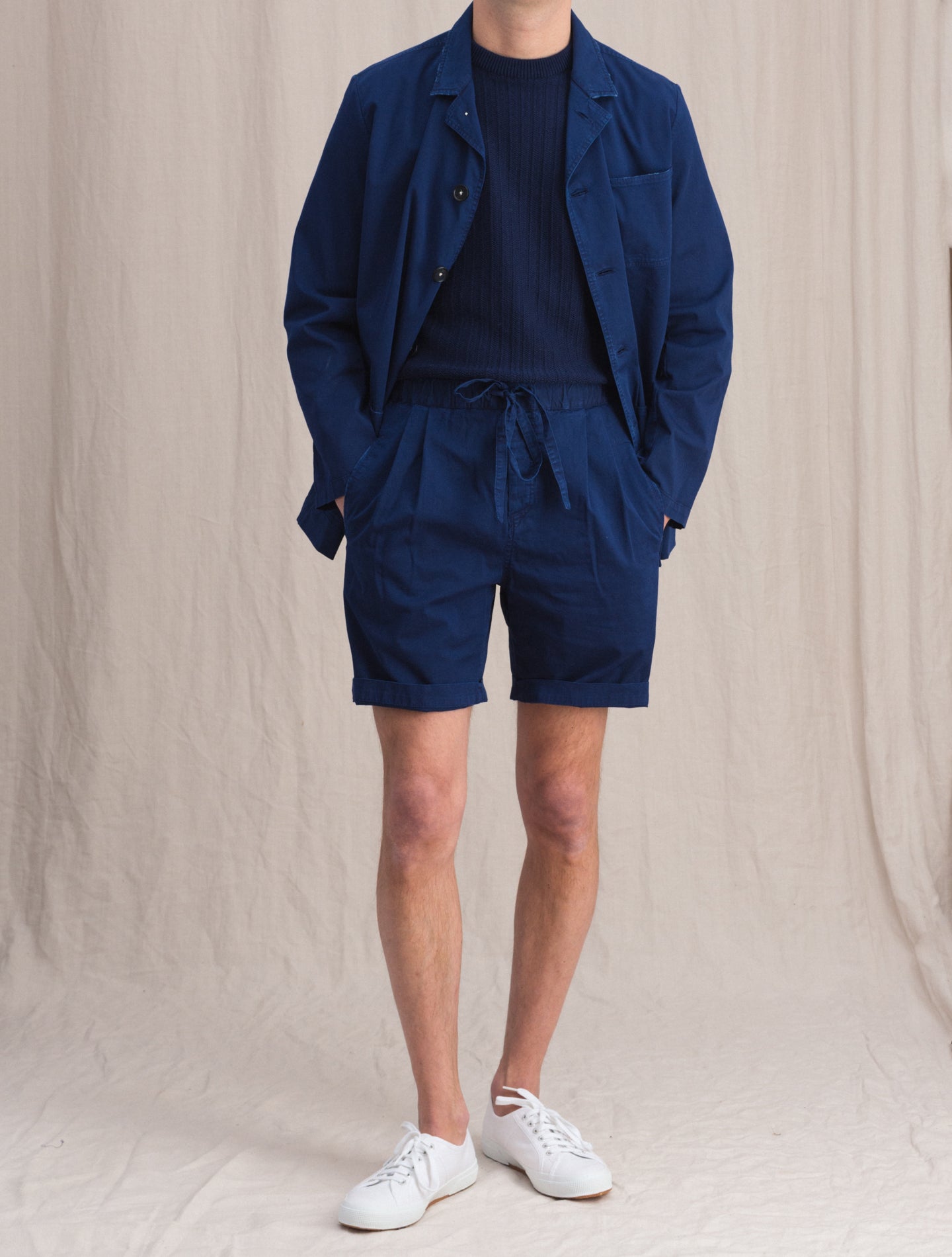 Kevin Pleated Shorts Navy Massimo Alba Shorts S