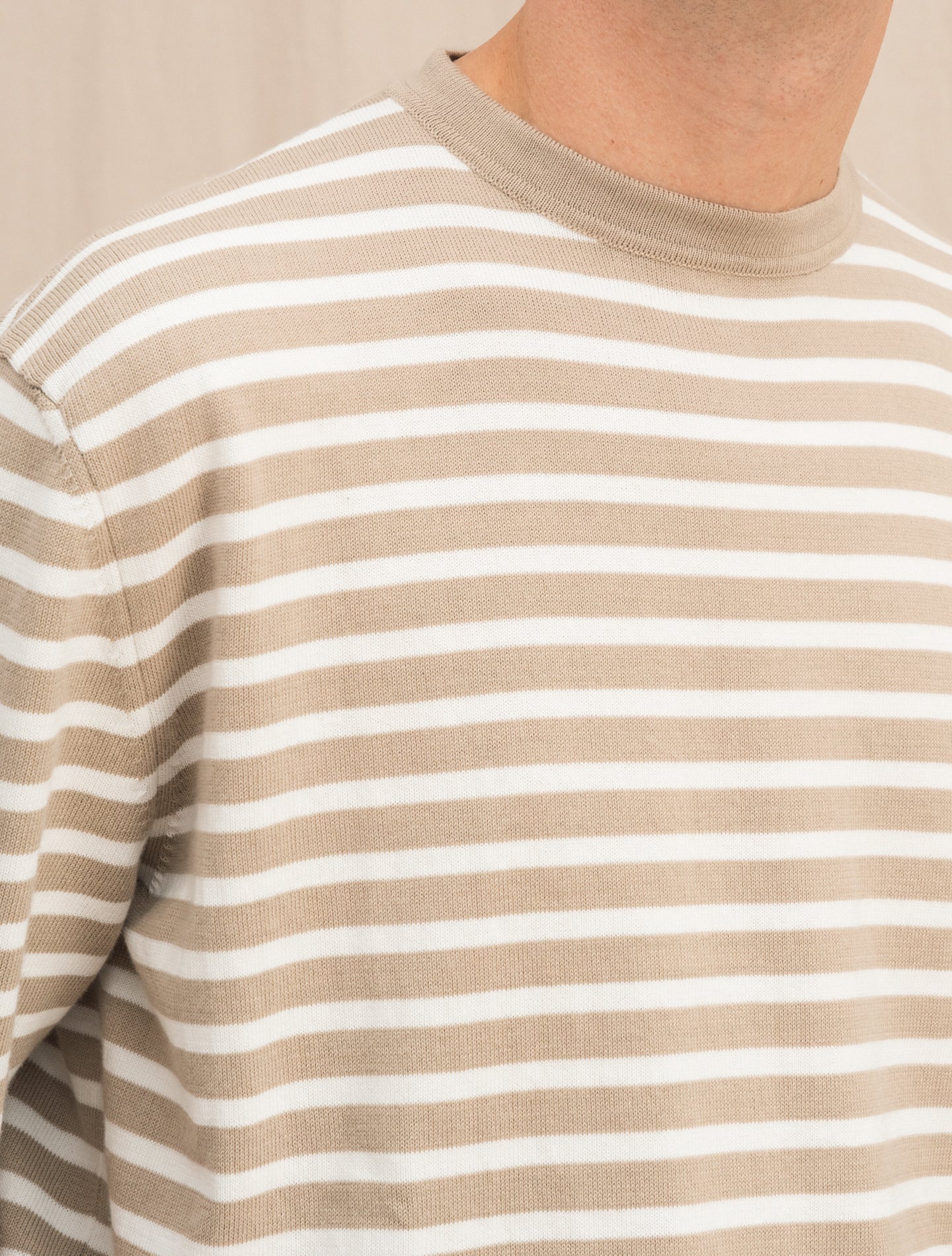 Knitted oversized T-Shirt Beige Lardini T-shirts 46