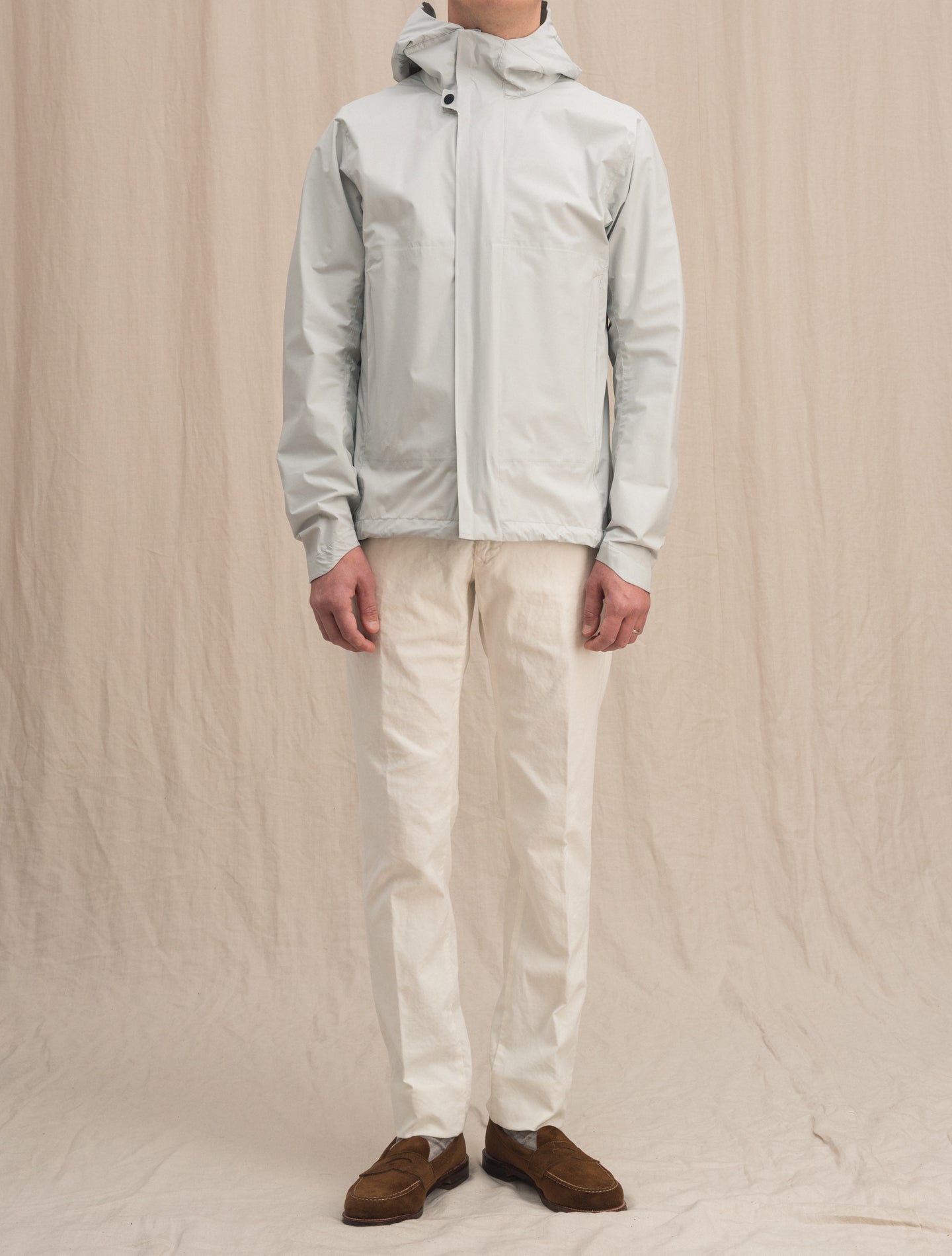 Laminar Hooded Jacket Light Grey Herno Outerwear 48