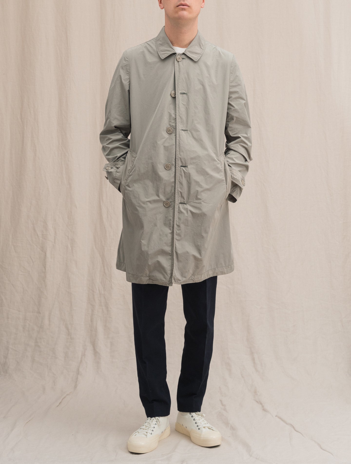 Lemon Water Repellent Raincoat Beige Aspesi Outerwear XS