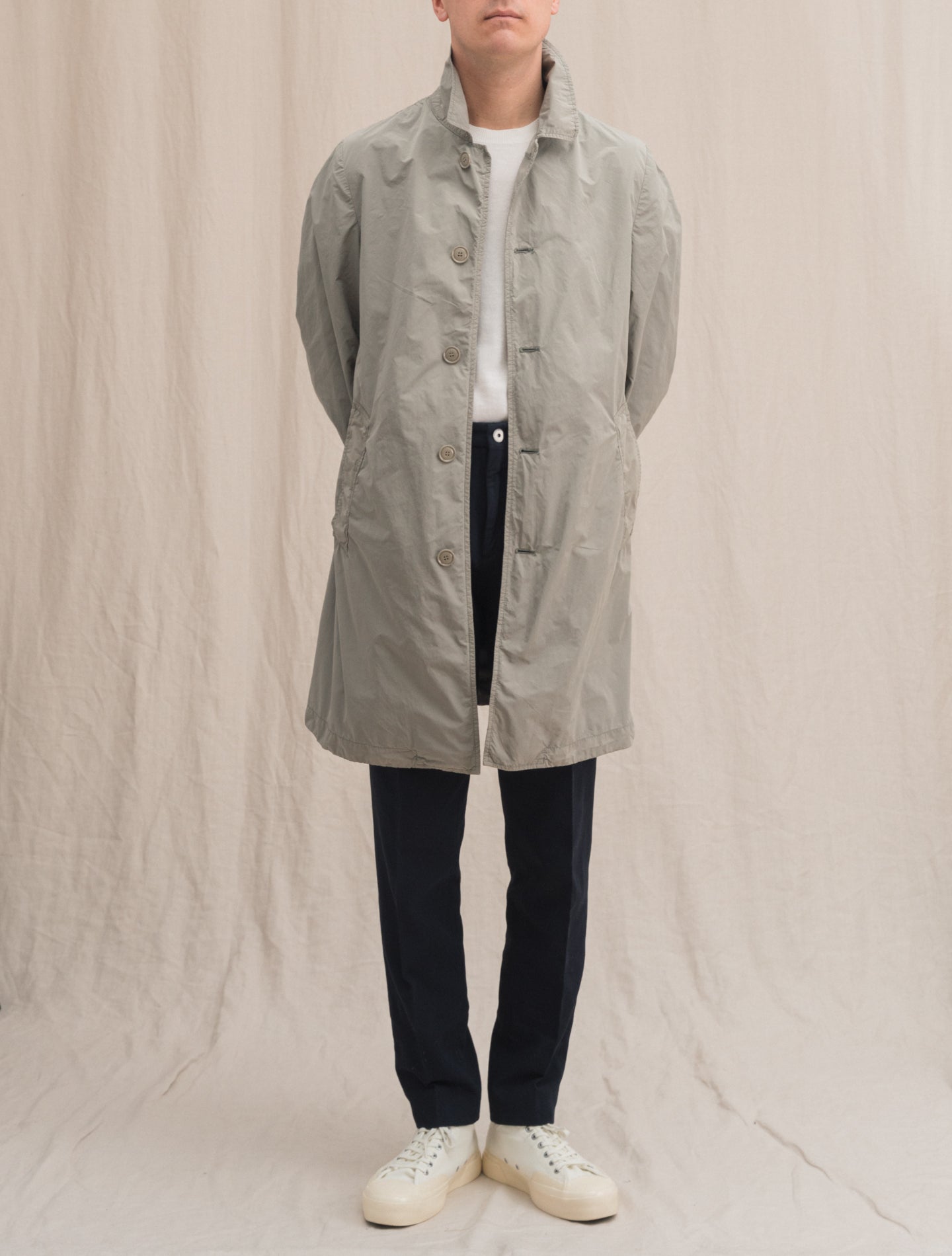 Lemon Water Repellent Raincoat Beige Aspesi Outerwear XS