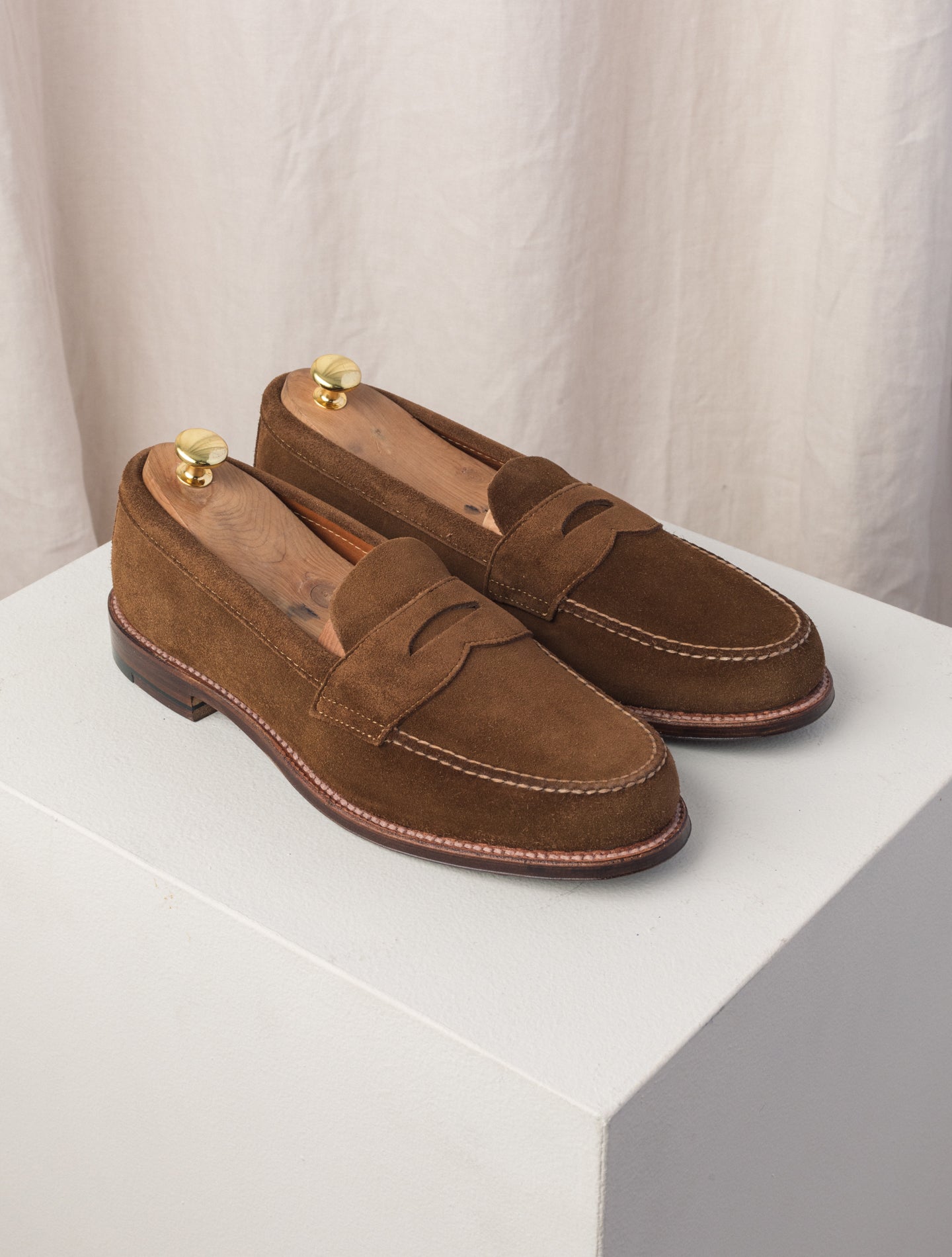LHS Suede Penny Loafer Alden Loafers US 6
