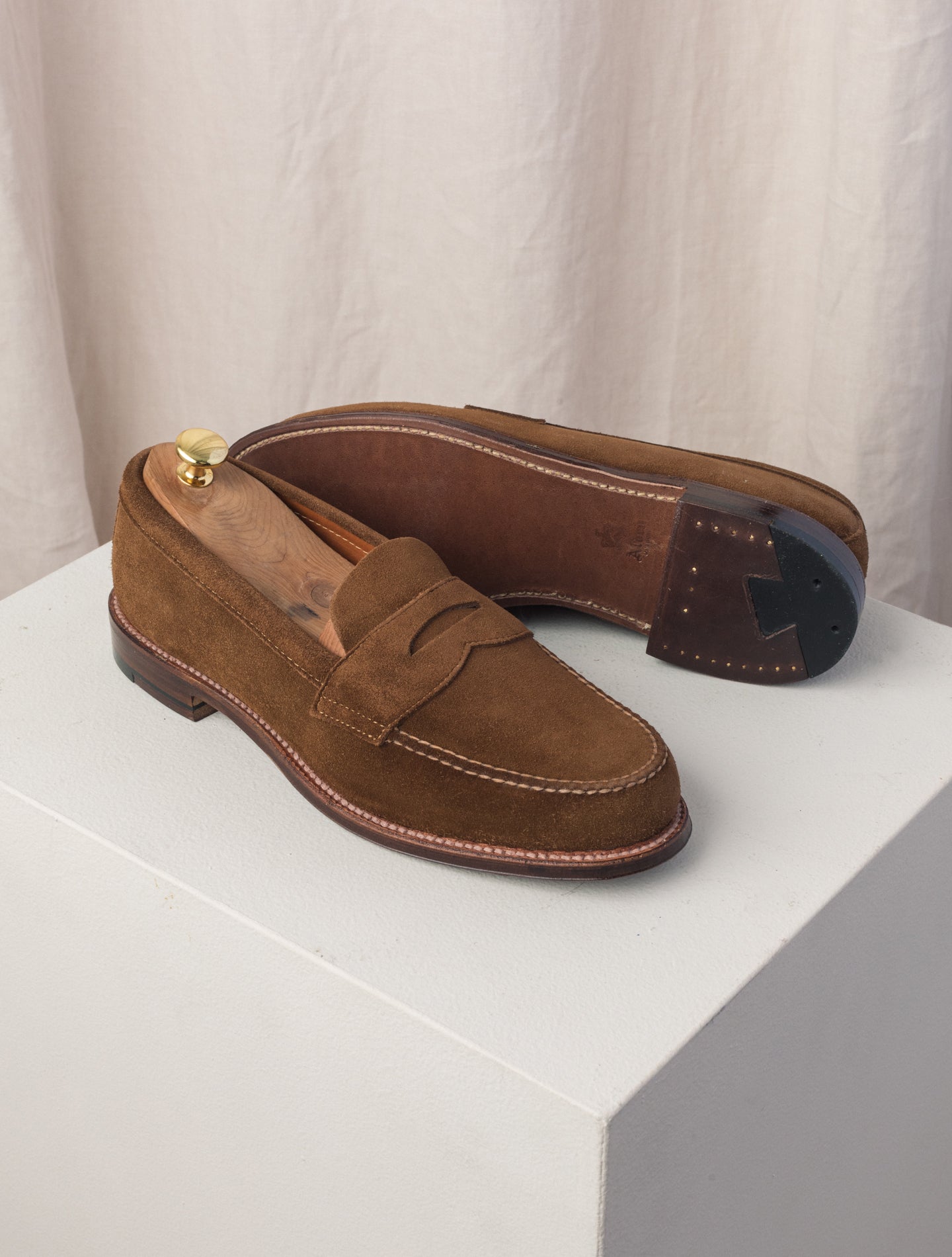 LHS Suede Penny Loafer Alden Loafers US 6