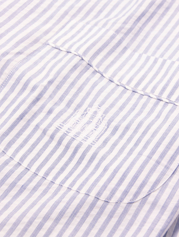 Light Blue Cotton Seersucker Pyjamas Gabucci