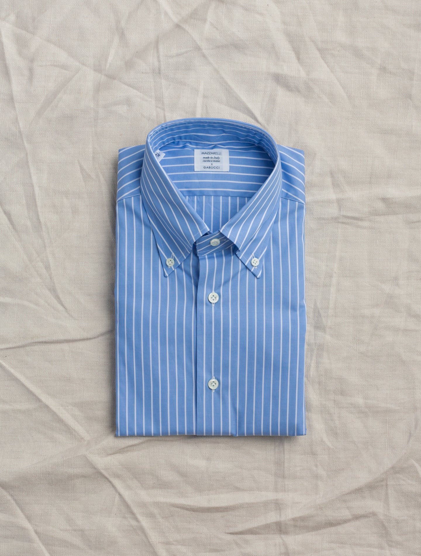 Light Blue Reversed Stripe Button Down | Gabucci