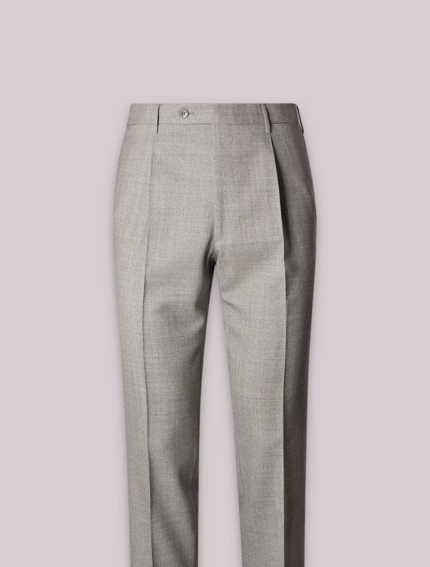 Light Grey 191 Pleated Wool Trousers