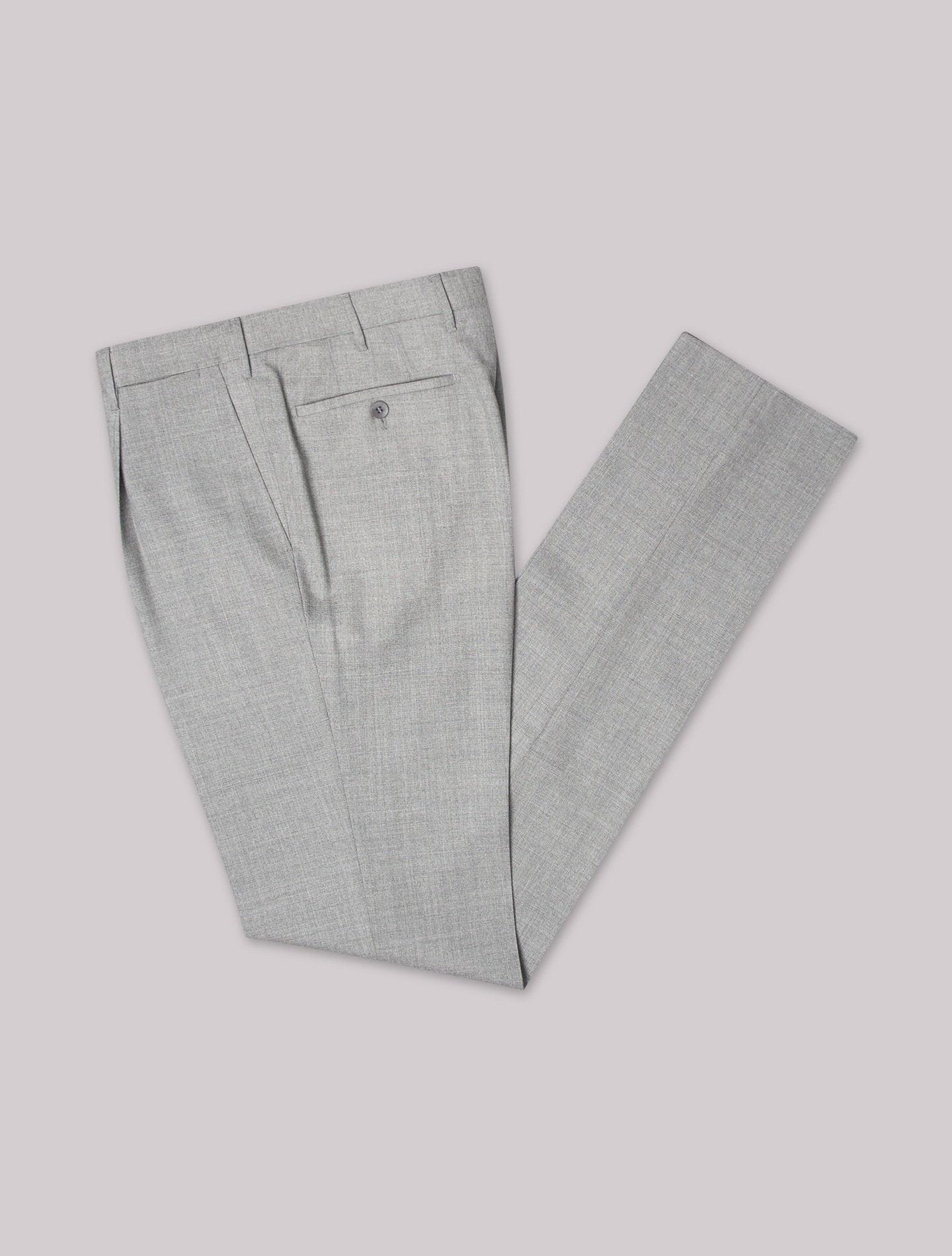 Light Grey 191 Pleated Wool Trousers