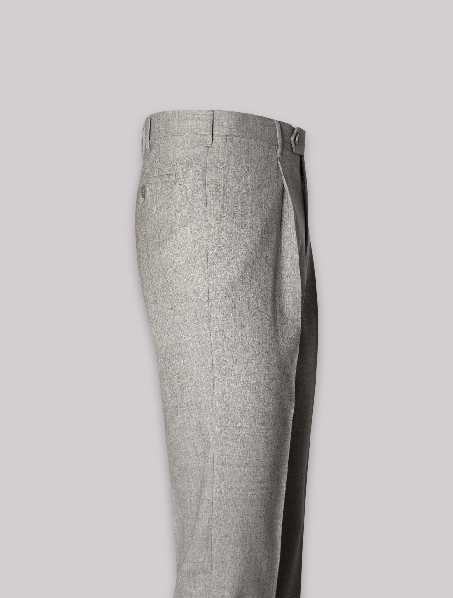 Light Grey 191 Pleated Wool Trousers