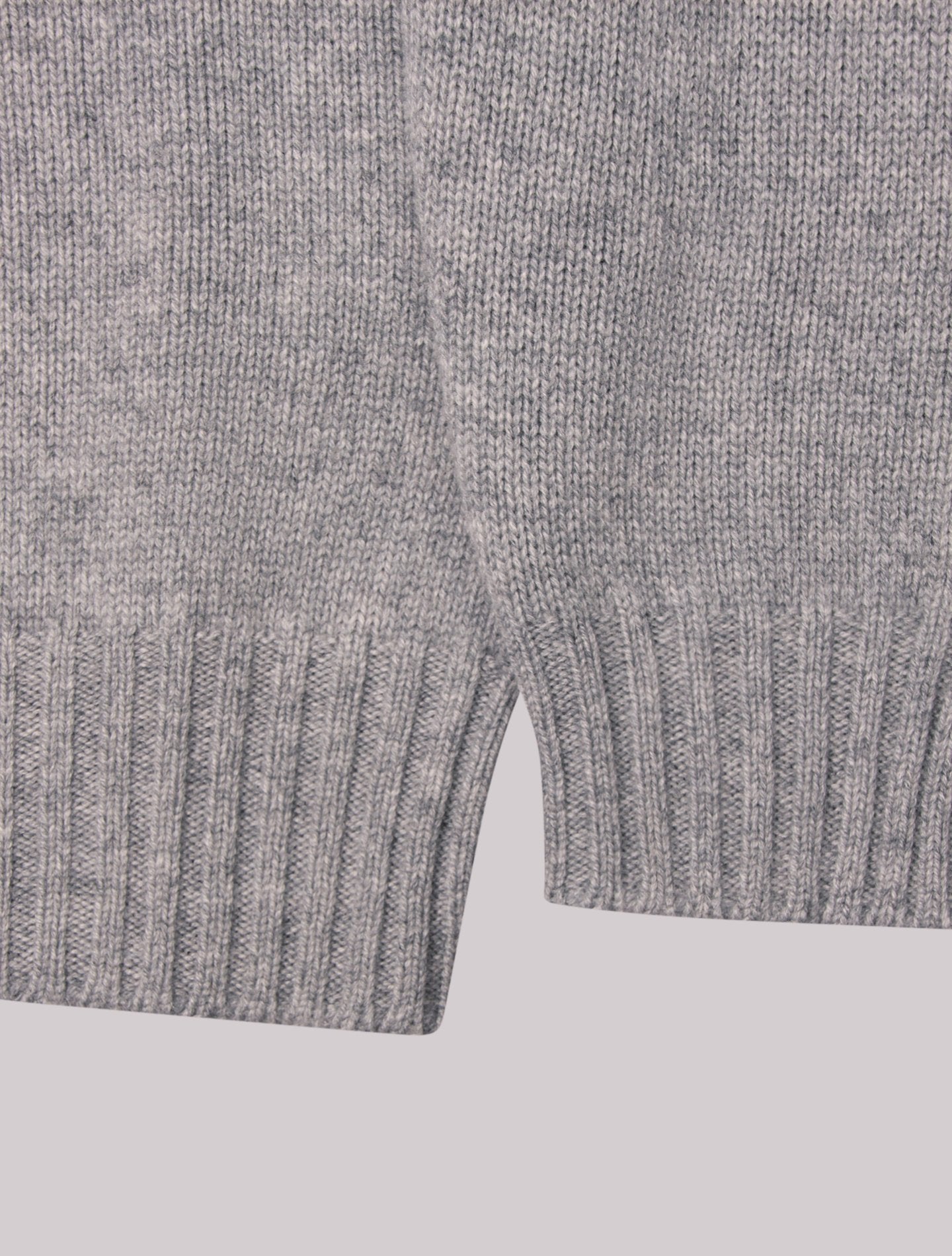 Light Grey Heavy Crewneck Cashmere Sweater