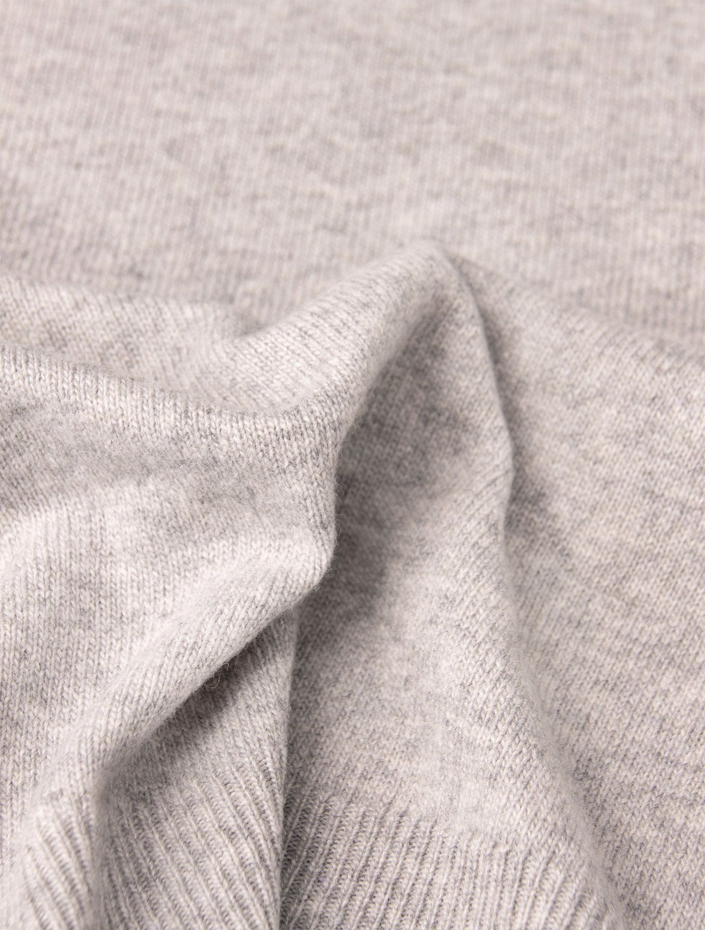 Light Grey Knitted Half Zip Sweater