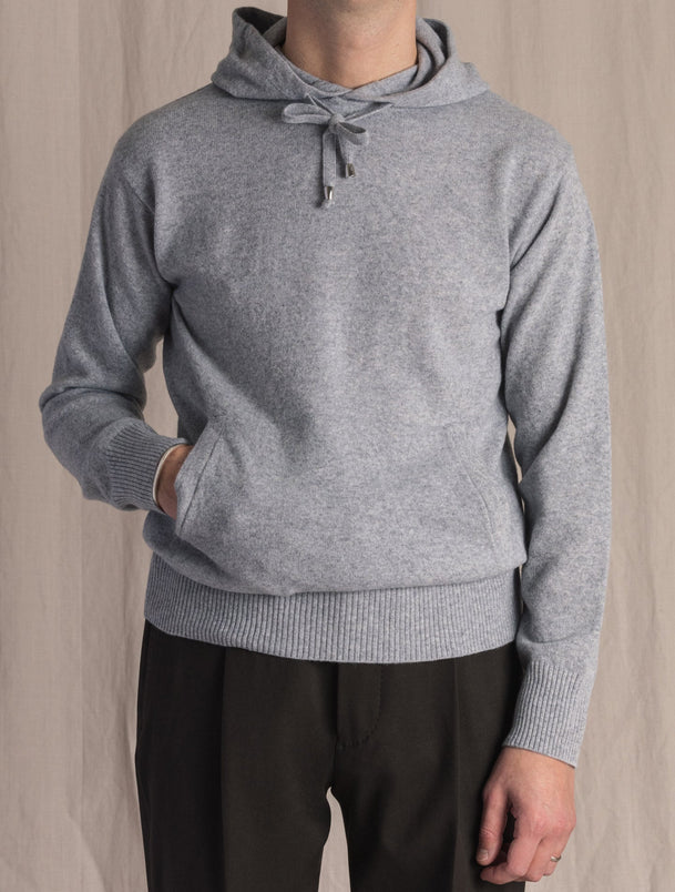 Grey deals knitted hoodie