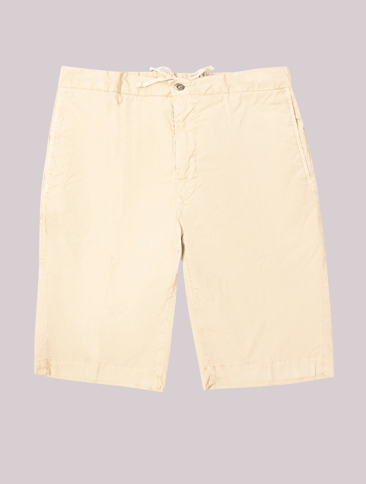 Light Weight Cotton Drawsting Shorts Beige Incotex Shorts 30