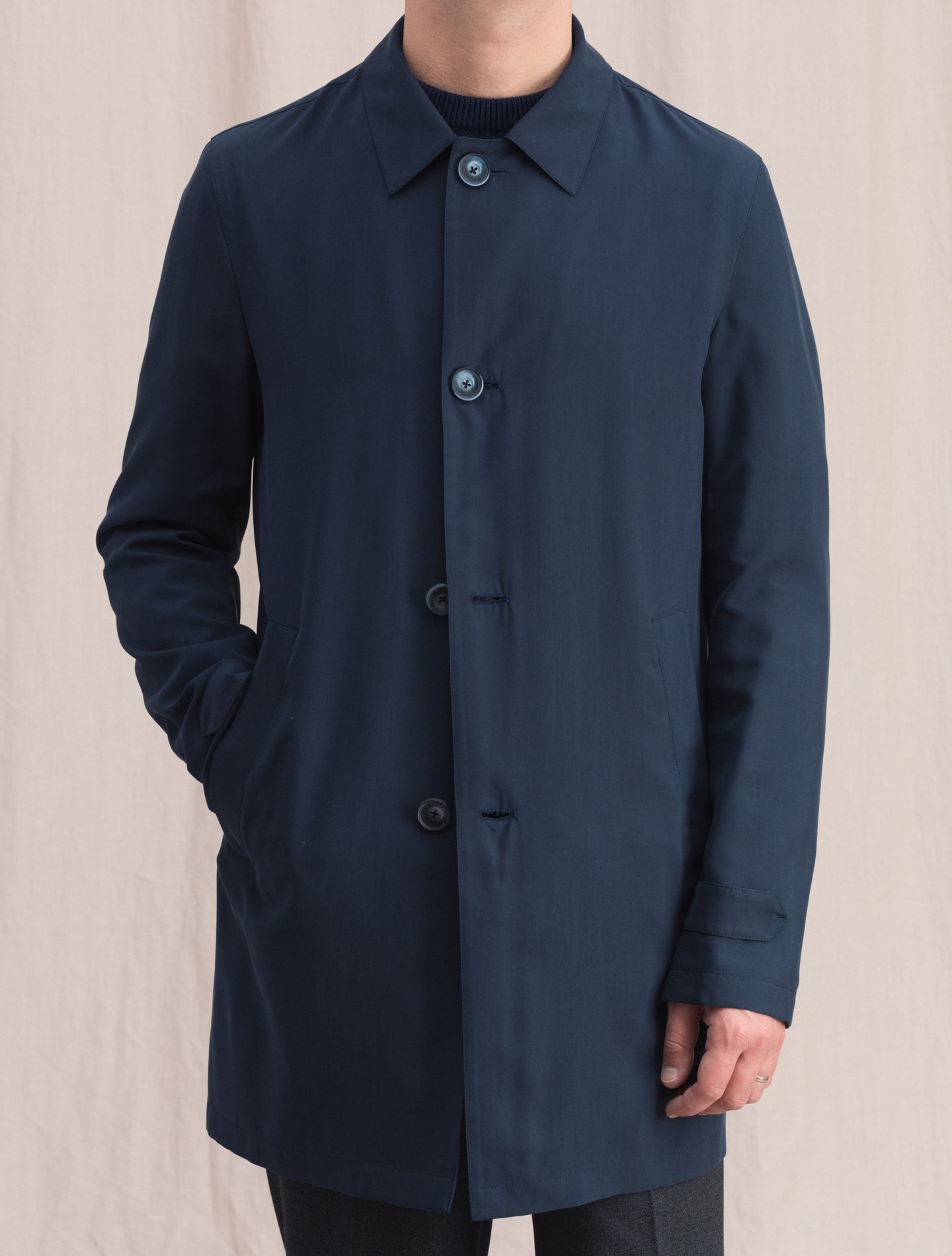 Lightweight Car Coat Navy Herno Outerwear 48