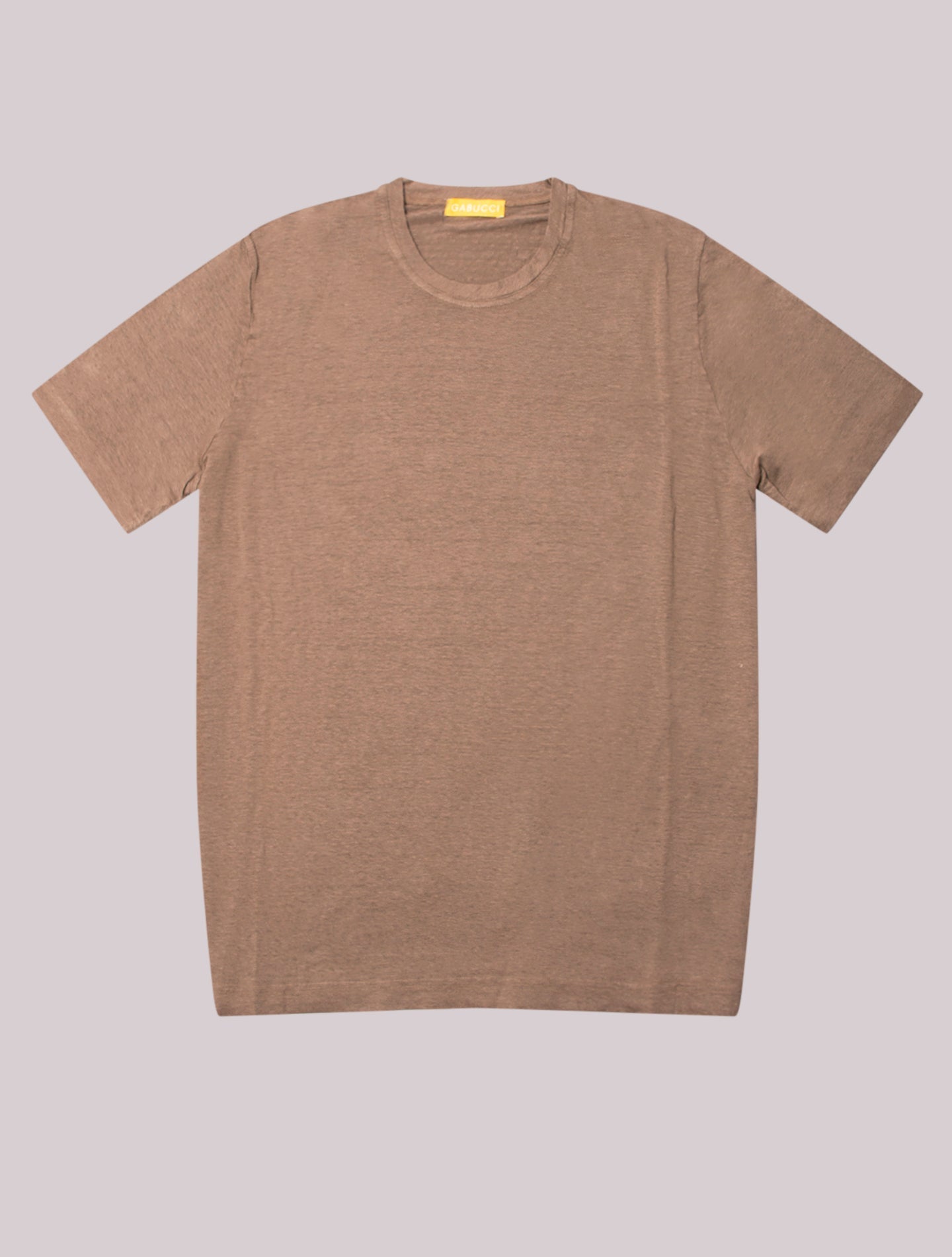 Linen T-Shirt Brown Gabucci T-shirts 48