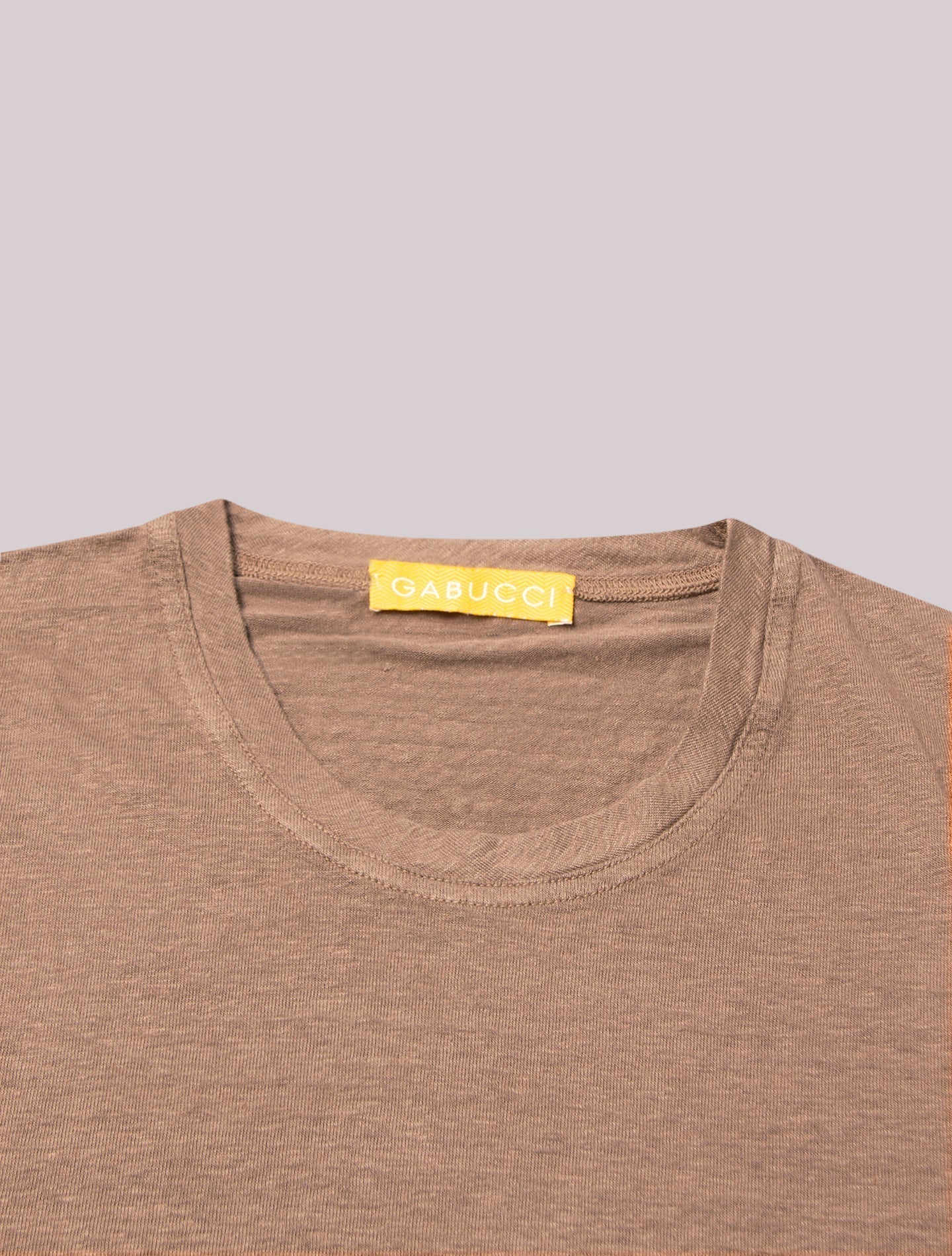 Linen T-Shirt Brown Gabucci T-shirts 48