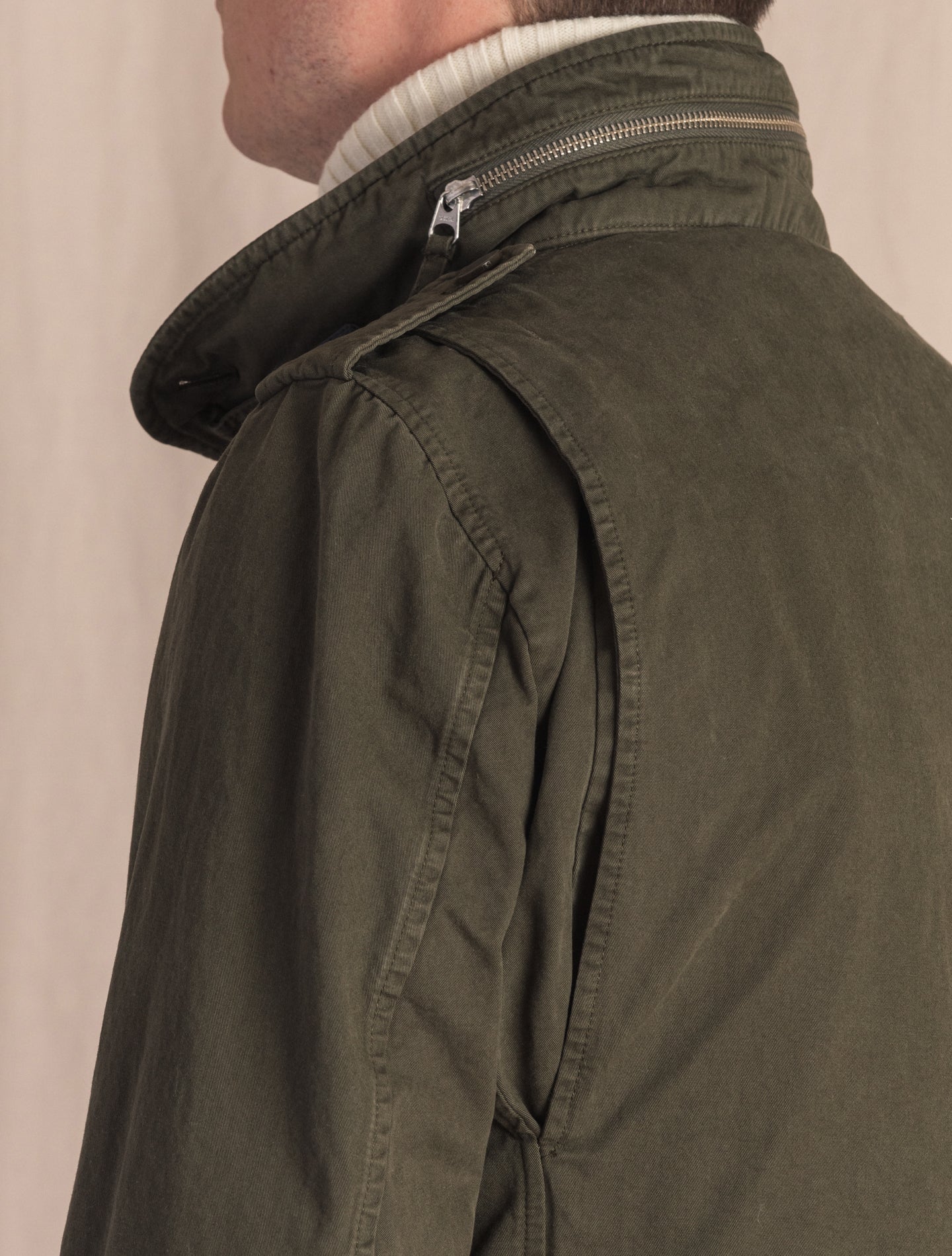 Military Green Minifield Jacket Cotton | Gabucci