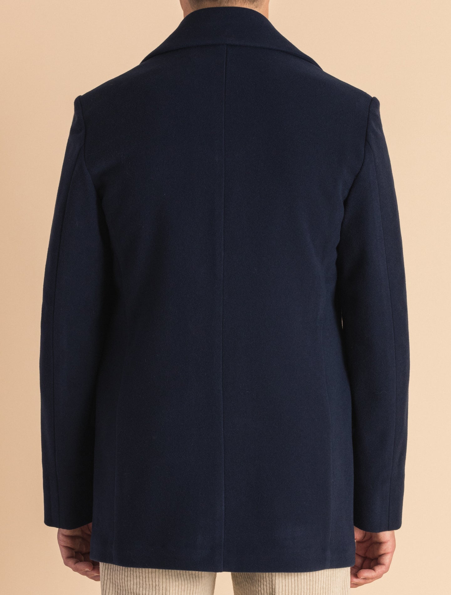 Navy Bellagio Wool Peacoat | Gabucci