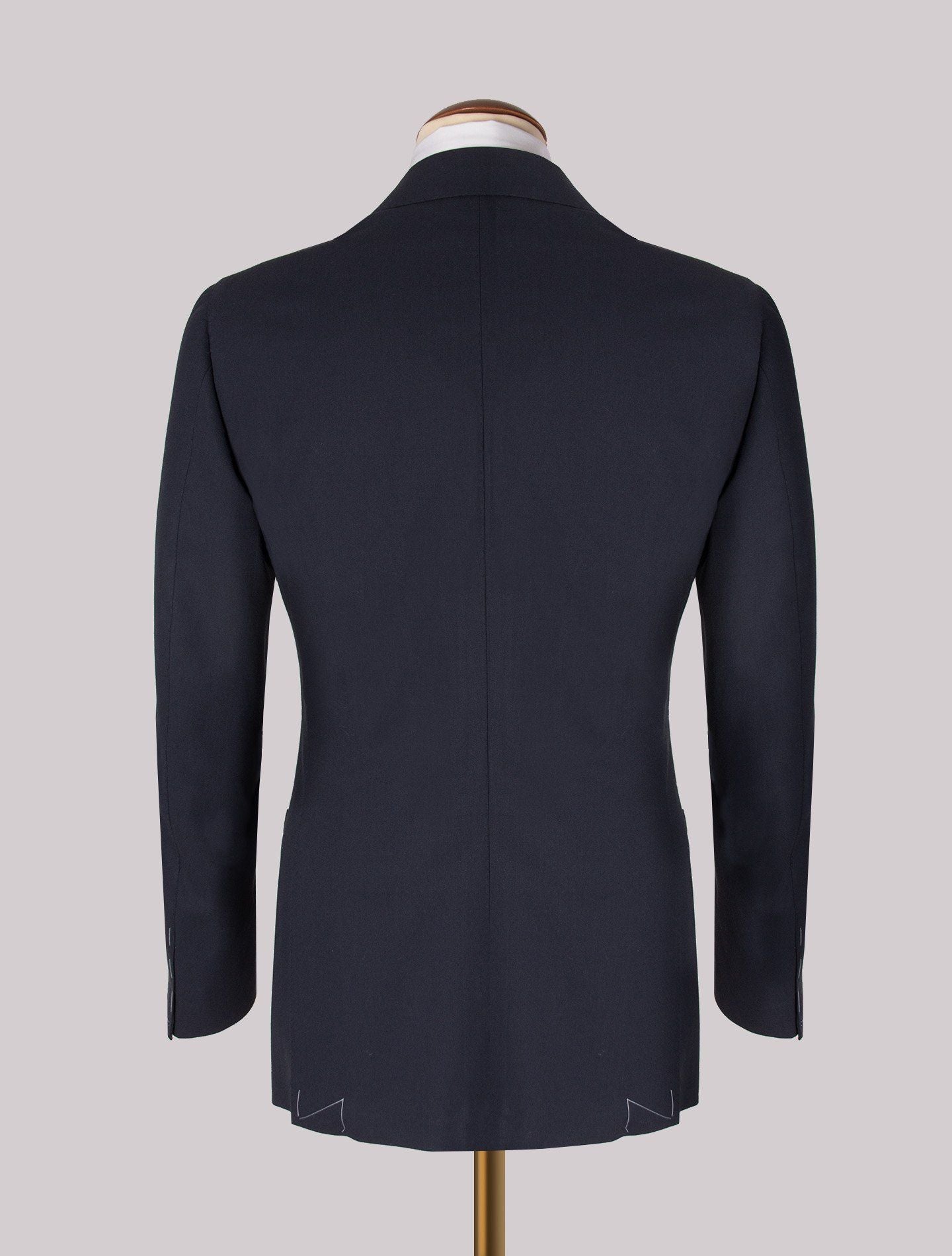 Navy Cotton Single Breasted Suit