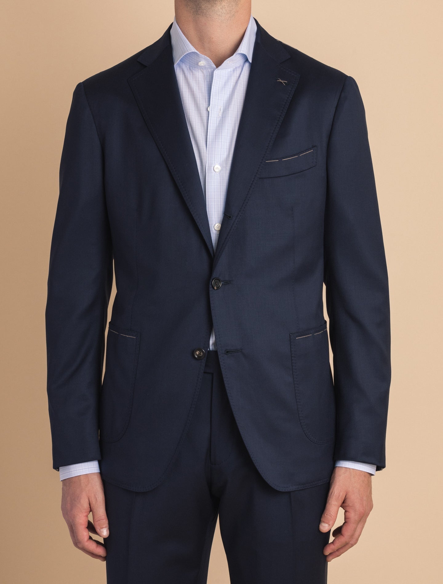 Navy Dresswool Single Breasted Suit | Gabucci