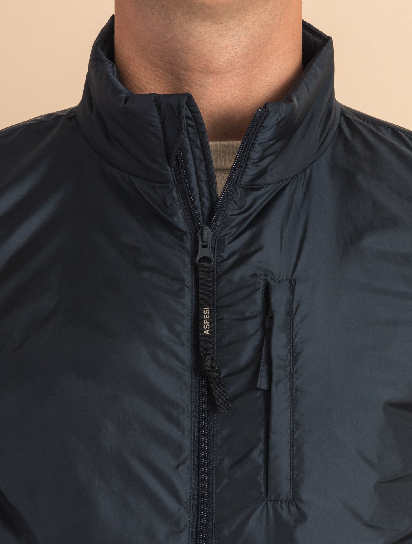 Navy Padded Jil Gilet | Gabucci