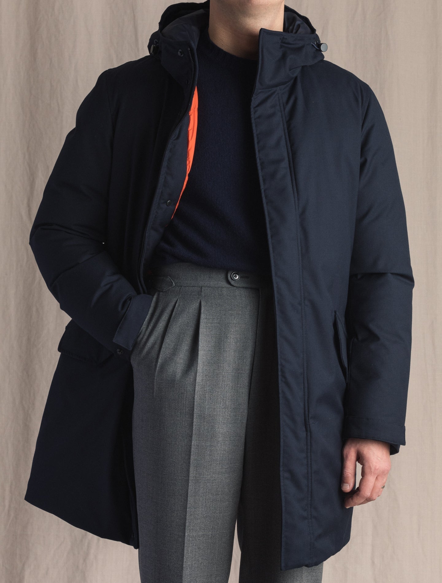 Navy Technical Parka | Gabucci