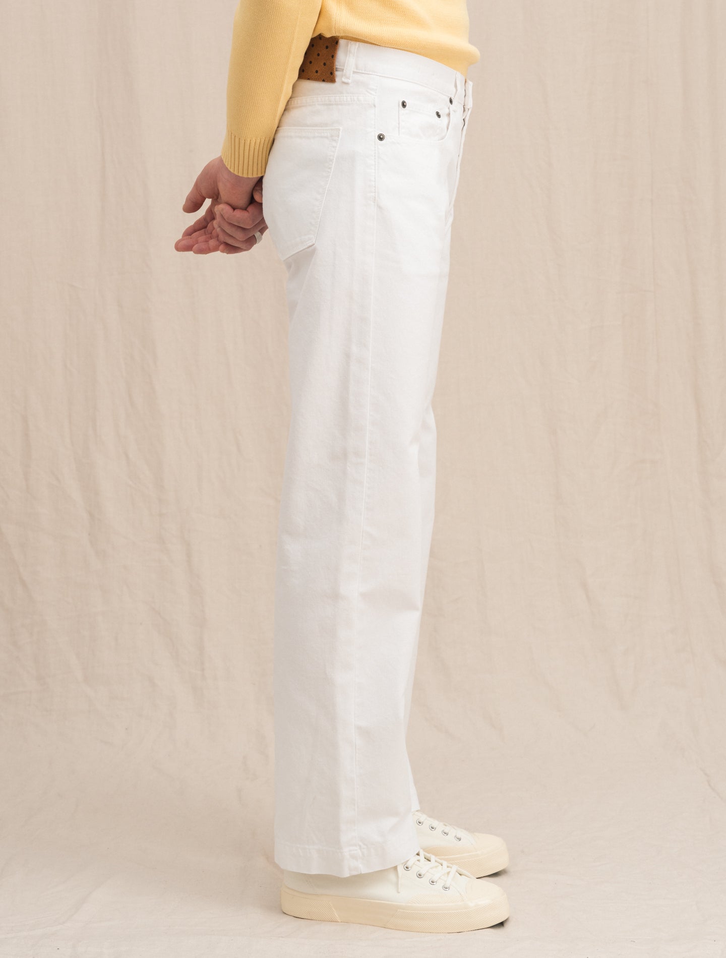 Oceano Wide legged Trouser White Massimo Alba Trousers 31