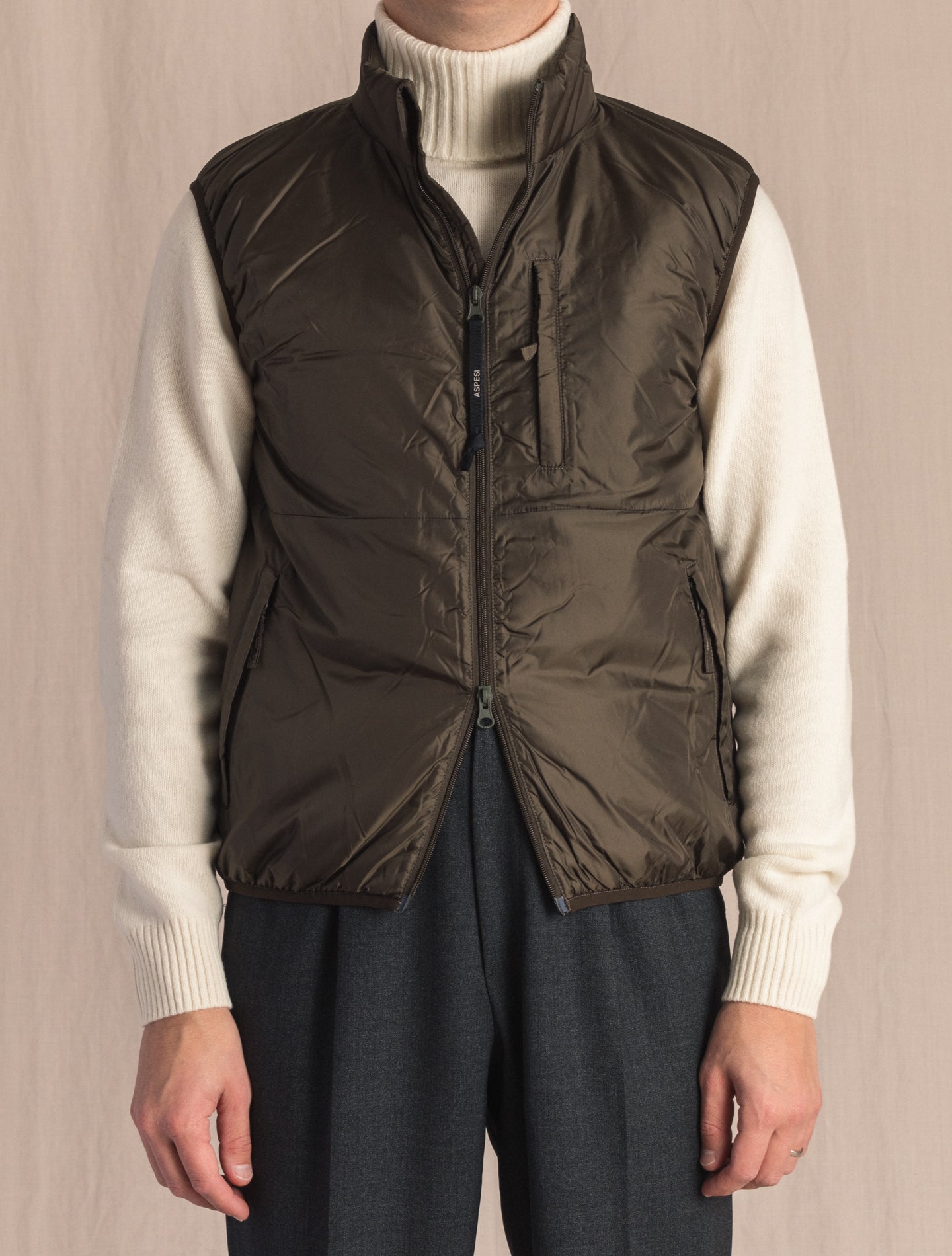 Padded Jil Gilet Military Aspesi Outerwear XS