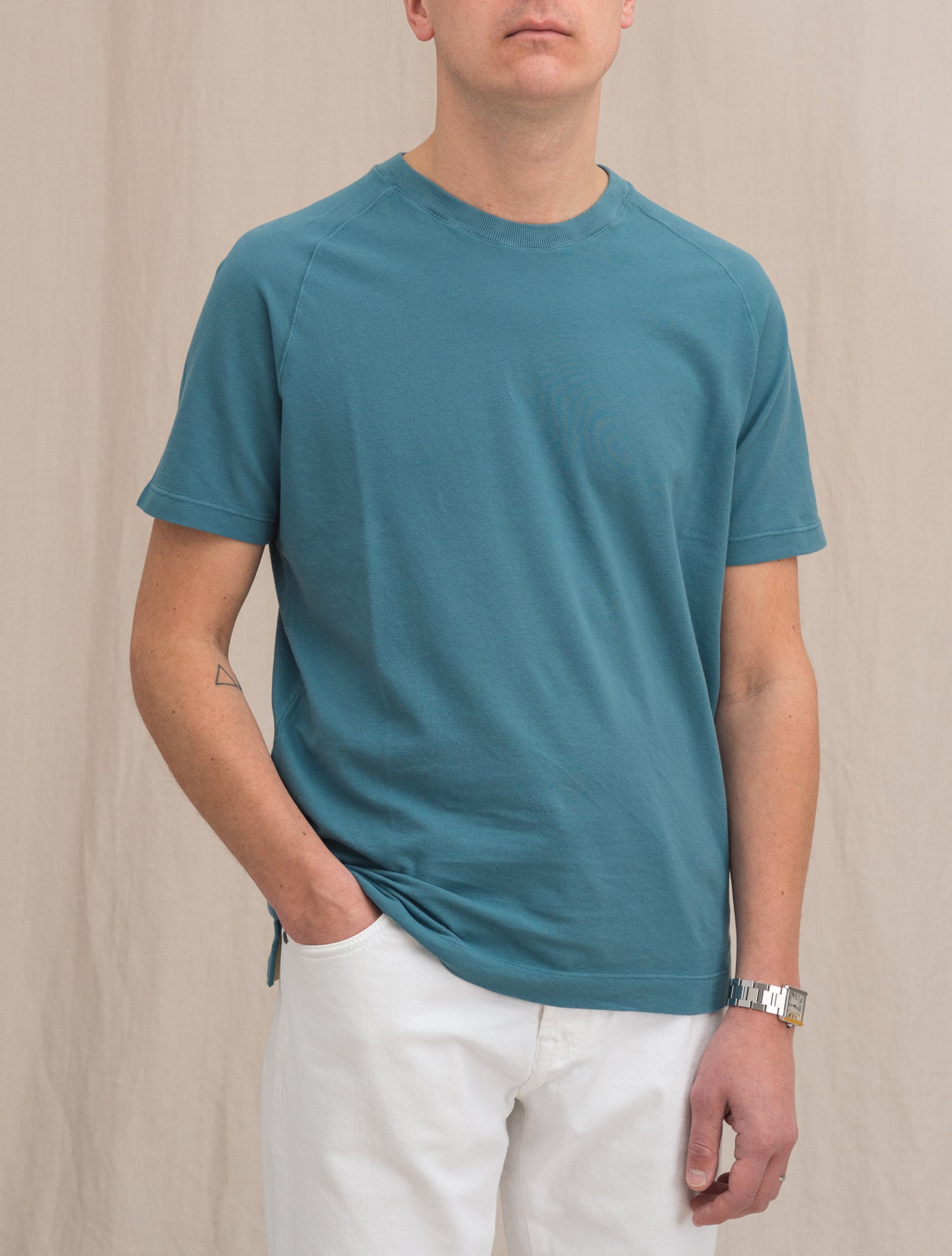 Pique Raglan T-Shirt Petrol Zanone T-shirts 48