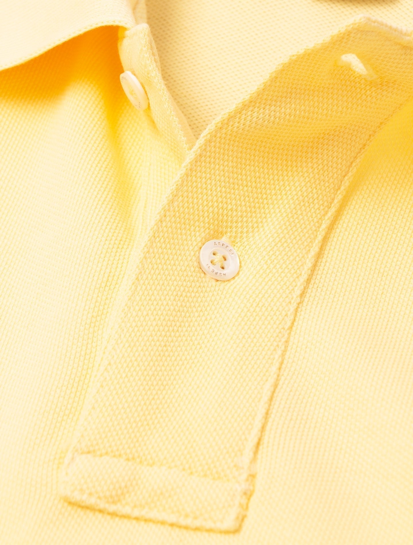 Polo Pique Short Sleeve Yellow Aspesi Knitwear S