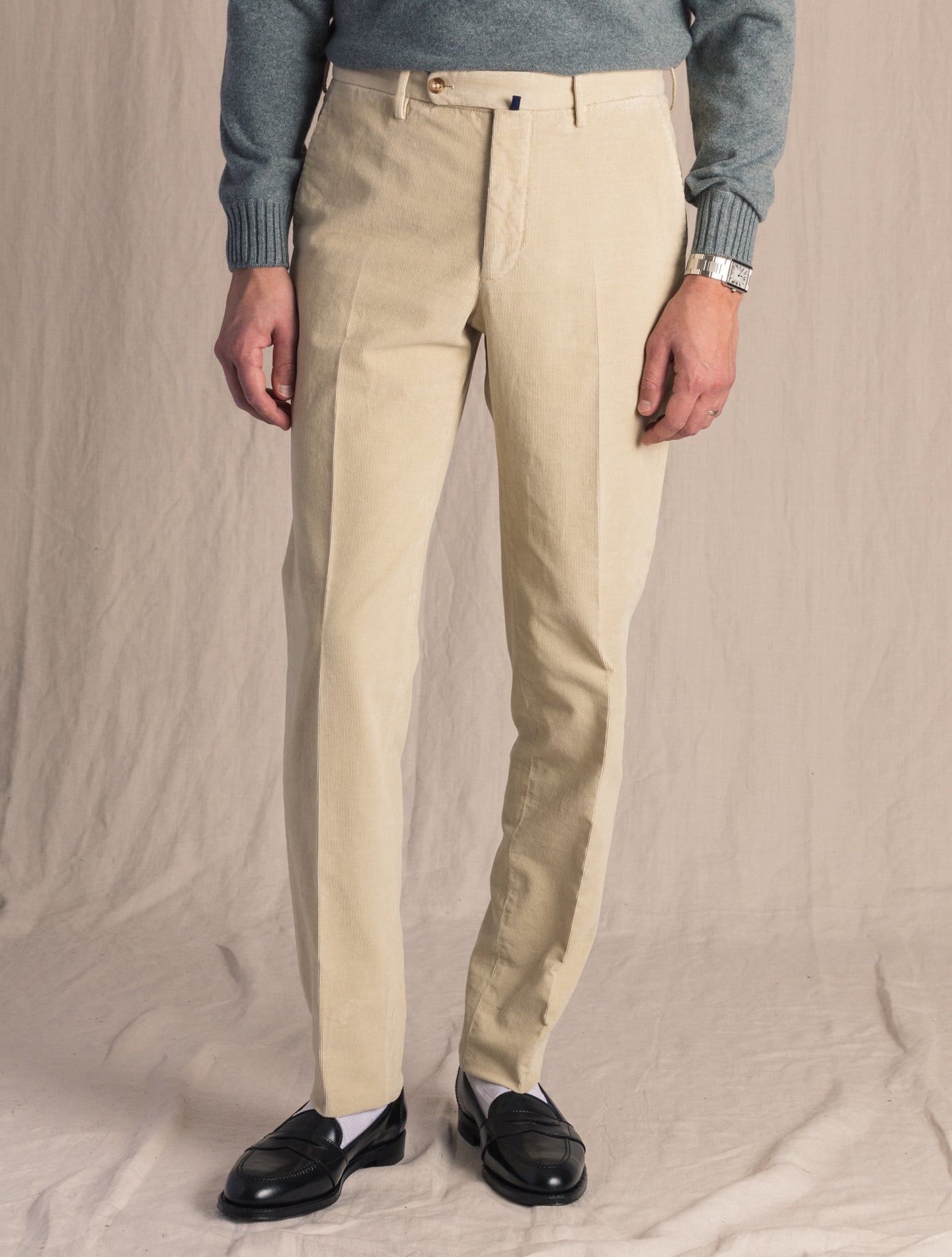 Regular Fit Baby Corduroy Trousers Sand Incotex Trousers 46