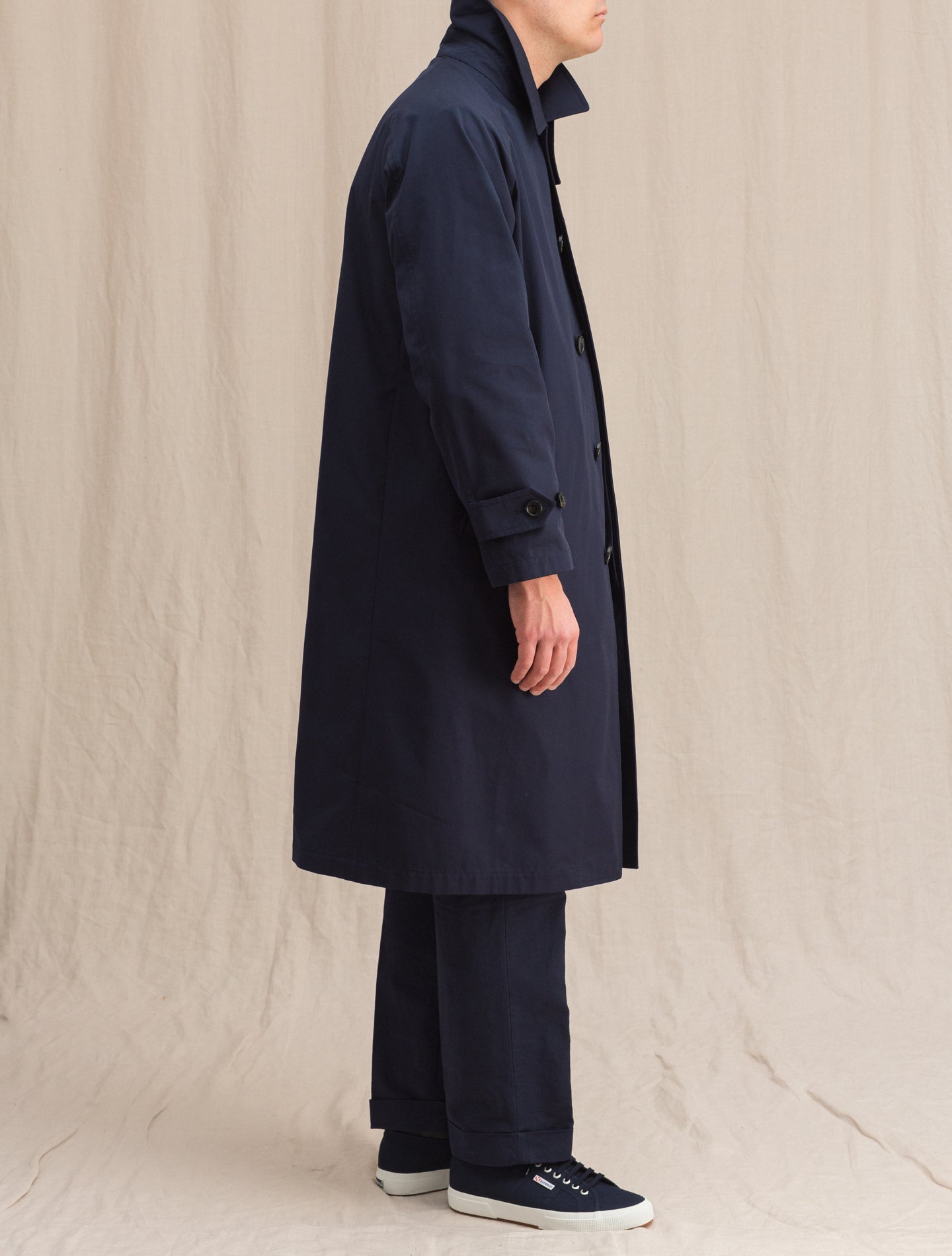 Selwyn Raglan Coat Navy Mackintosh Outerwear 36/S