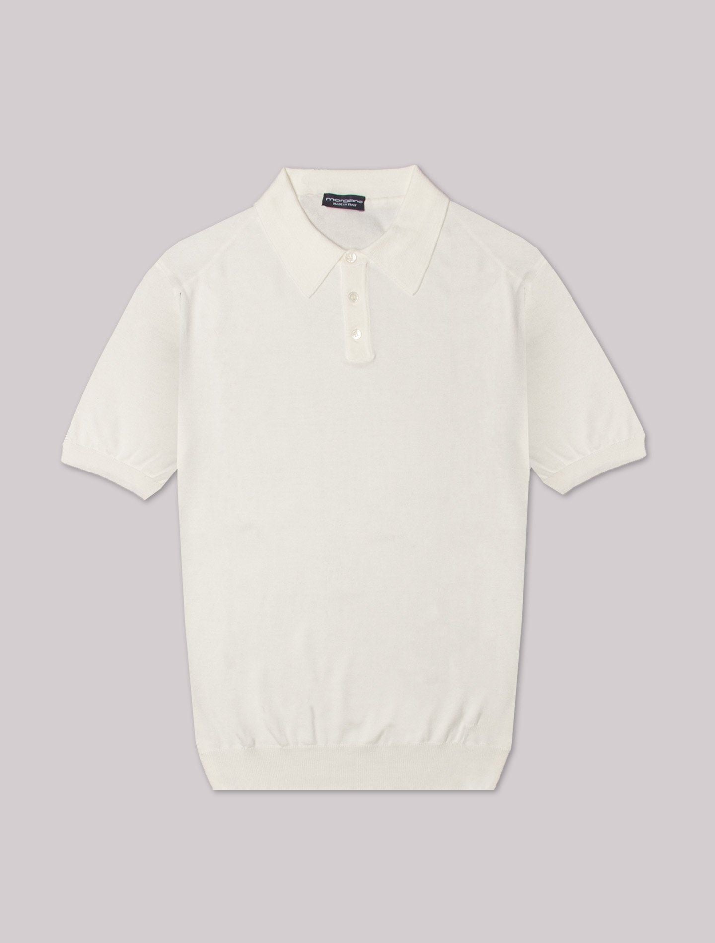 Short Sleeve Knitted Polo Shirt Off White Morgano Polo shirts 46
