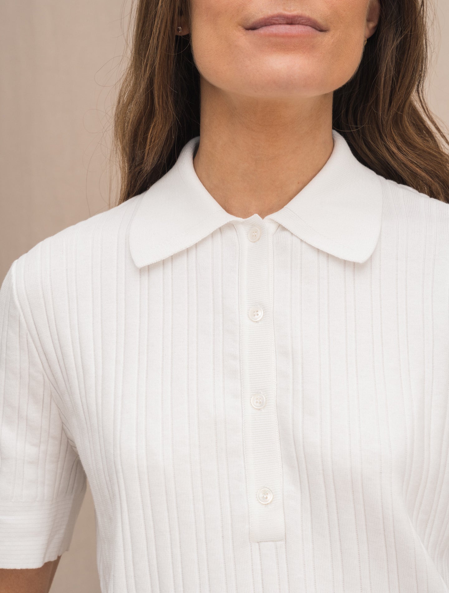 Short Sleeve Polo Shirt White Fedeli Knitwear IT 38