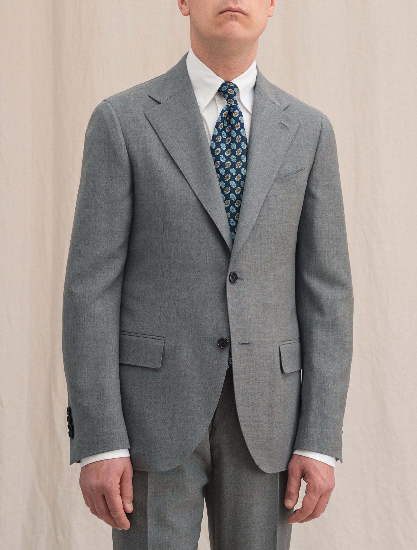Single Breasted Suit Grey Lardini Suits 46
