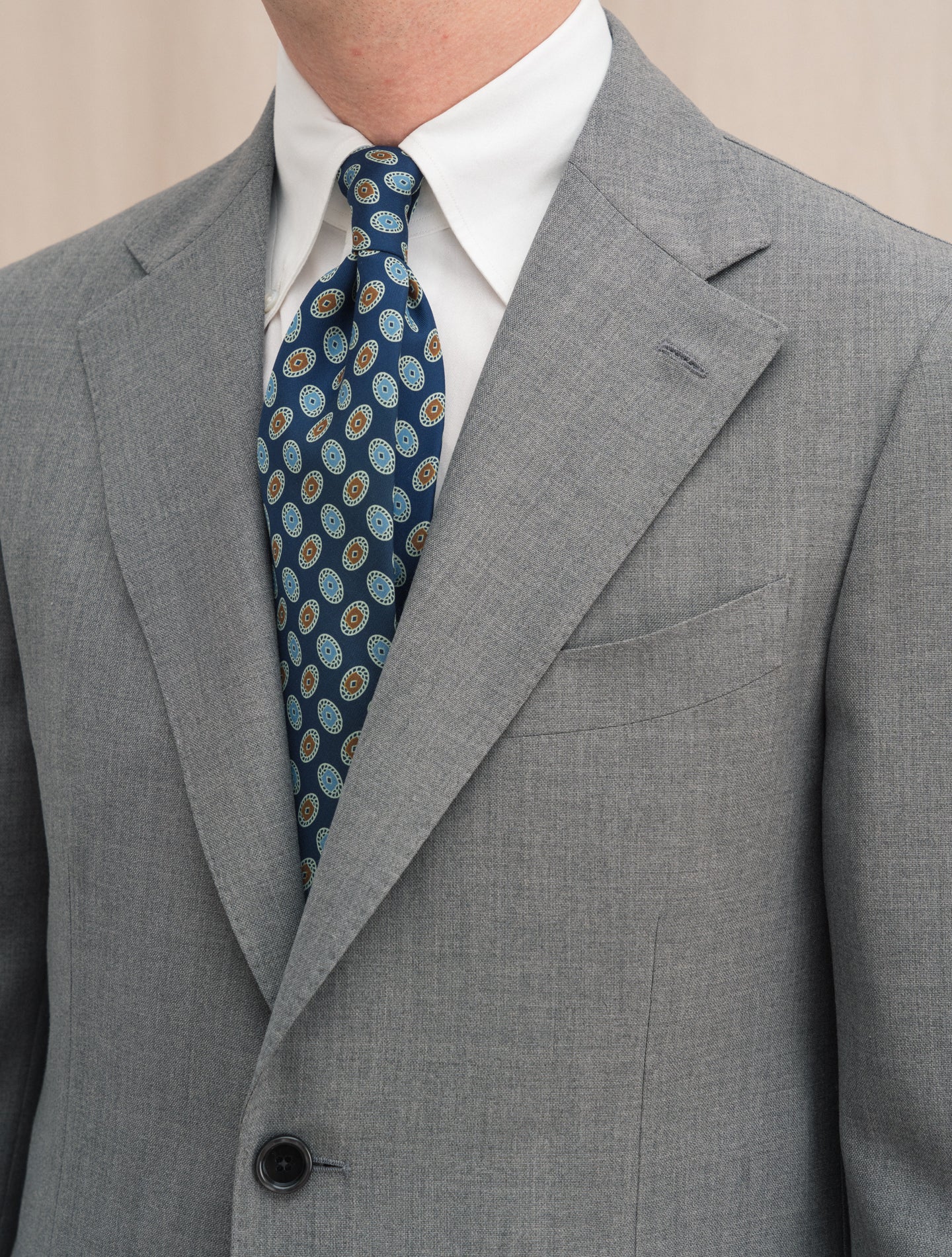Single Breasted Suit Grey Lardini Suits 46