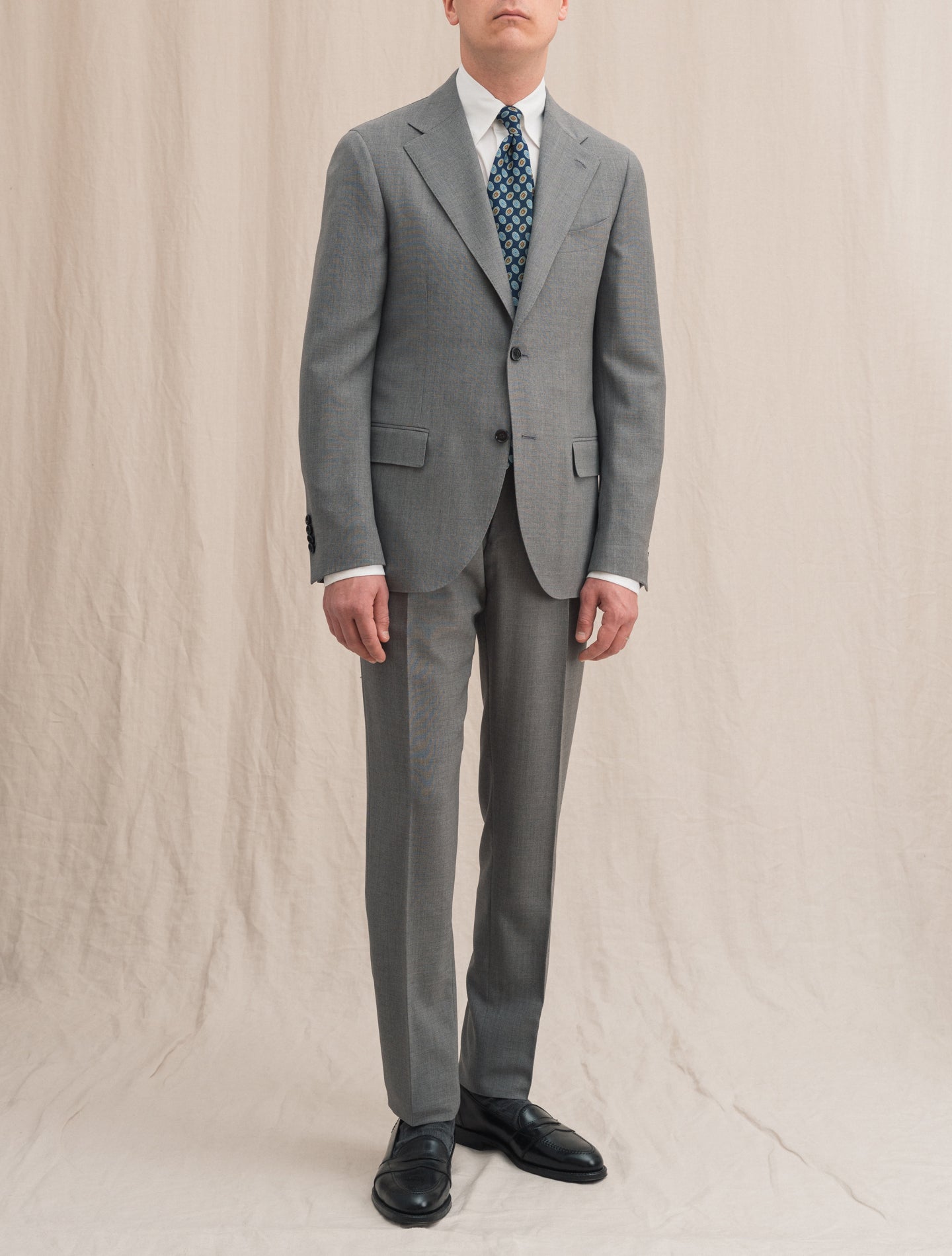 Single Breasted Suit Grey | Gabucci