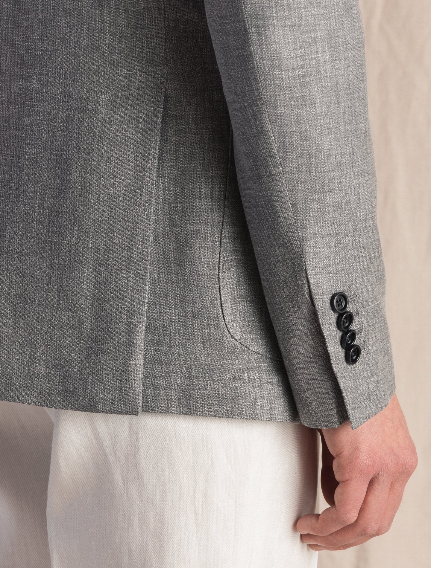 Single Breasted Wool Mix Jacket Grey Lardini Jackets 48