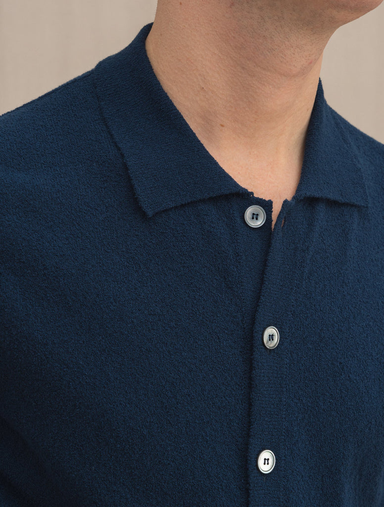 Sponge Short Sleeve Shirt Navy – Gabucci