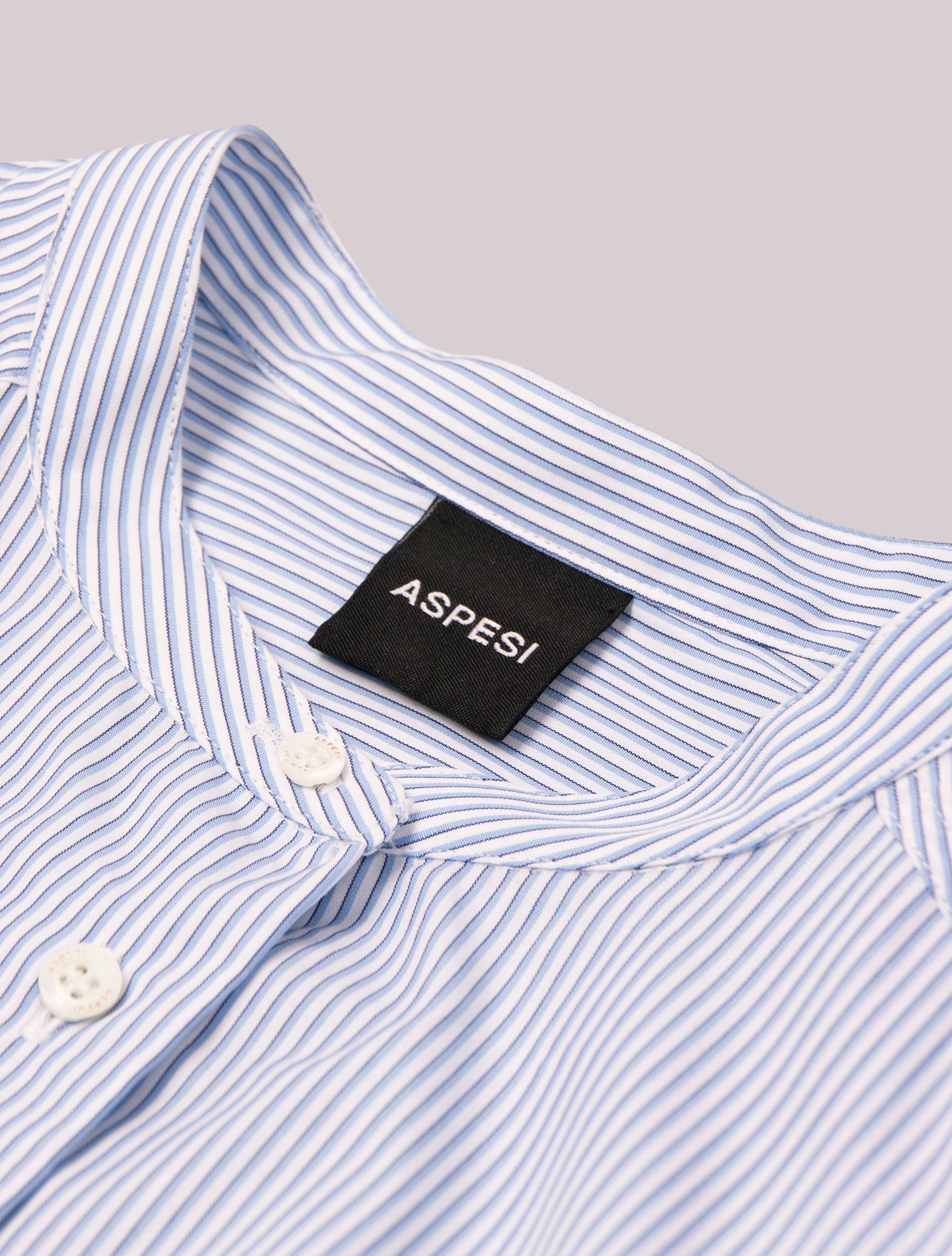 Striped Drawstring Shirt Dress Light Blue Aspesi Dresses IT 40