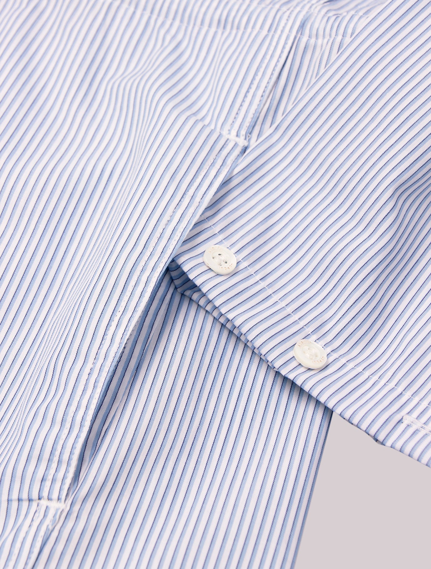 Striped Drawstring Shirt Dress Light Blue Aspesi Dresses IT 40