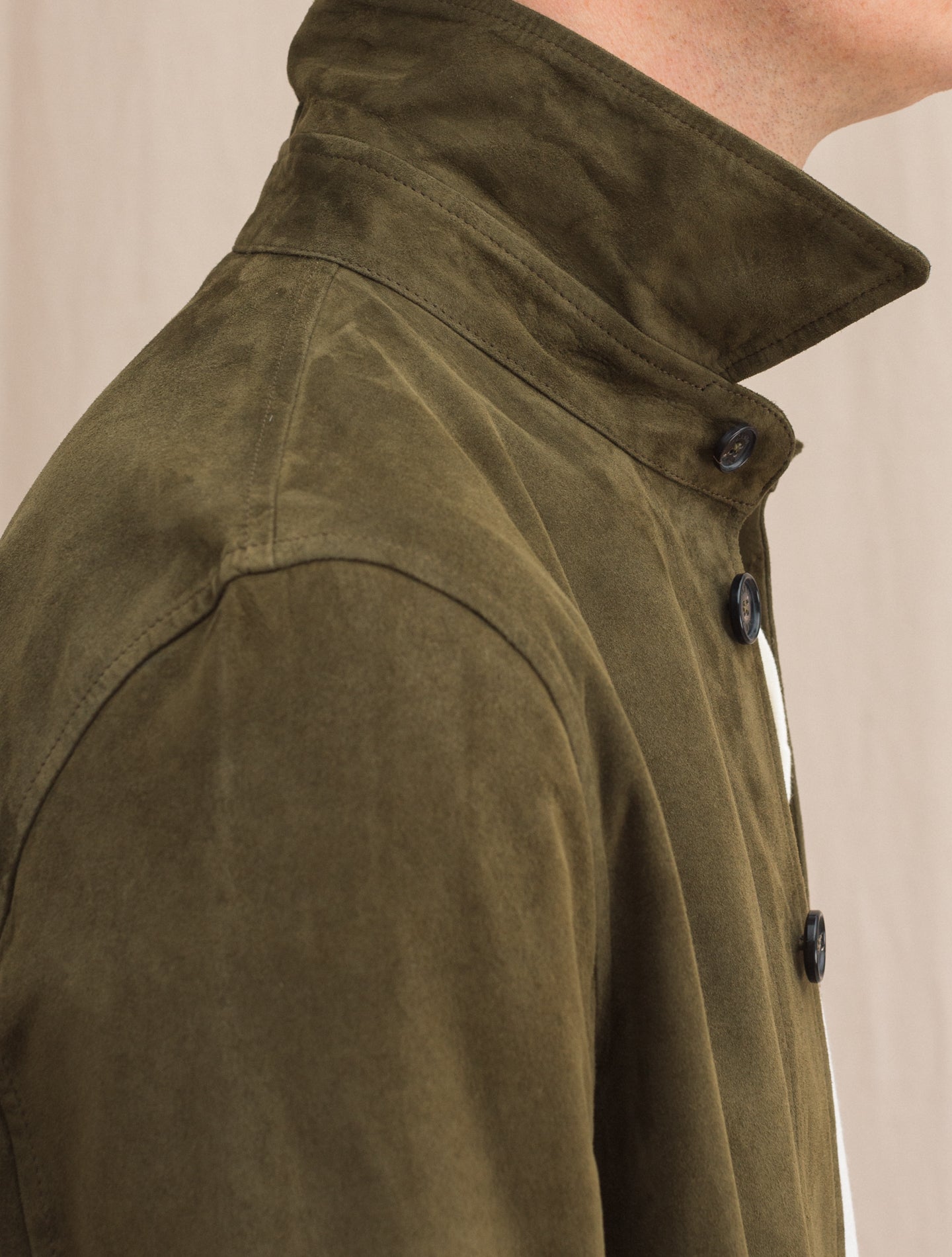 Suede Jacket Green Manto Outerwear 46