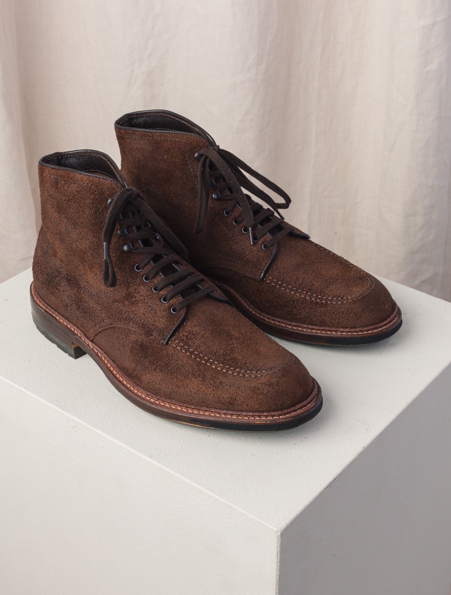 Tobacco Mocc Toe Boot Reverse Olied Nubuck | Gabucci