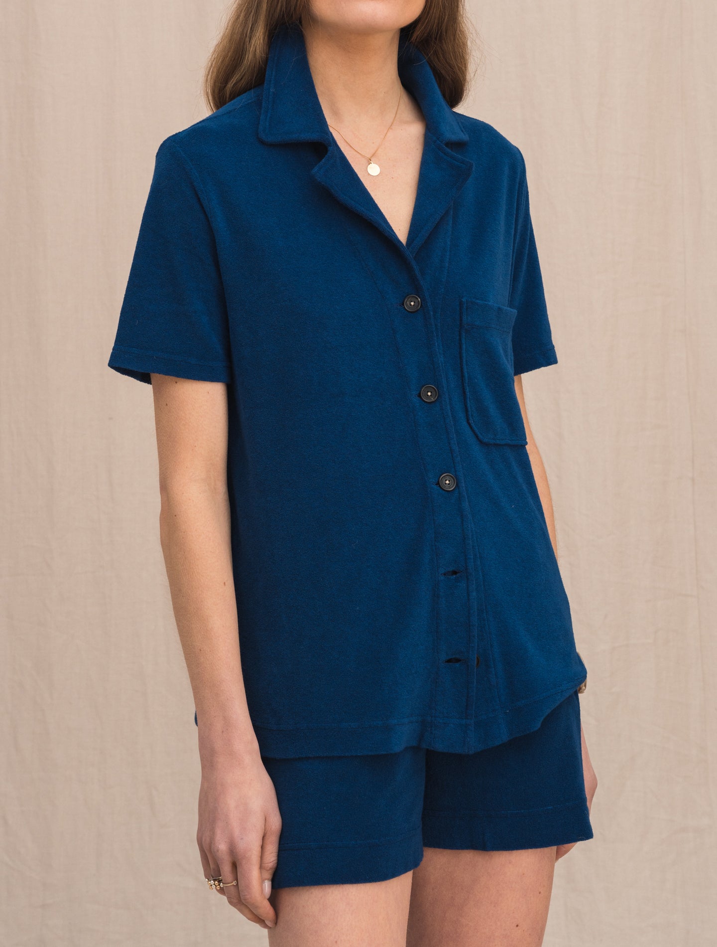 Wendy Short Sleeve Terry Shirt Blue Massimo Alba Shirts S