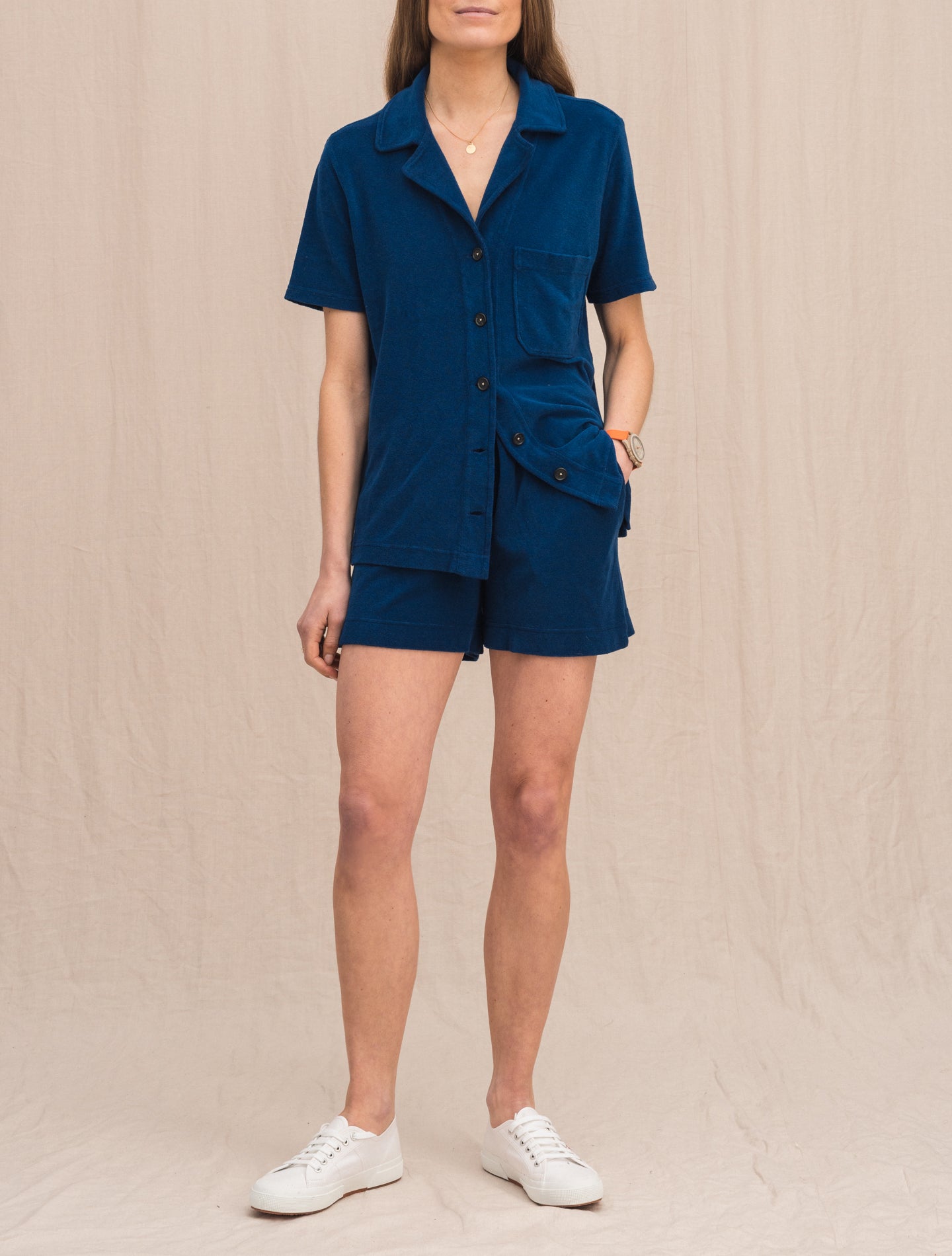 Wendy Short Sleeve Terry Shirt Blue Massimo Alba Shirts S